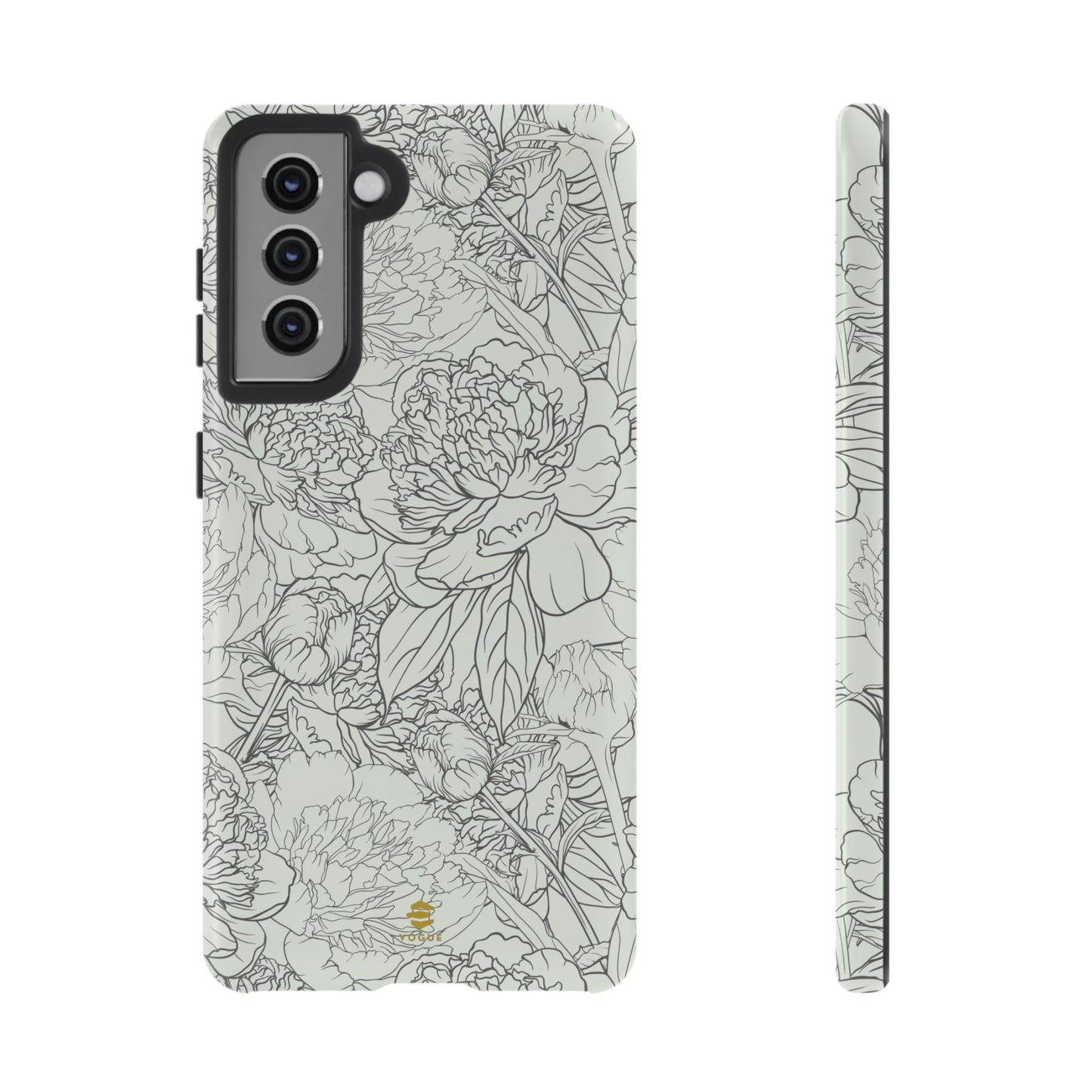 Funda para Samsung con diseño de peonías y salvia