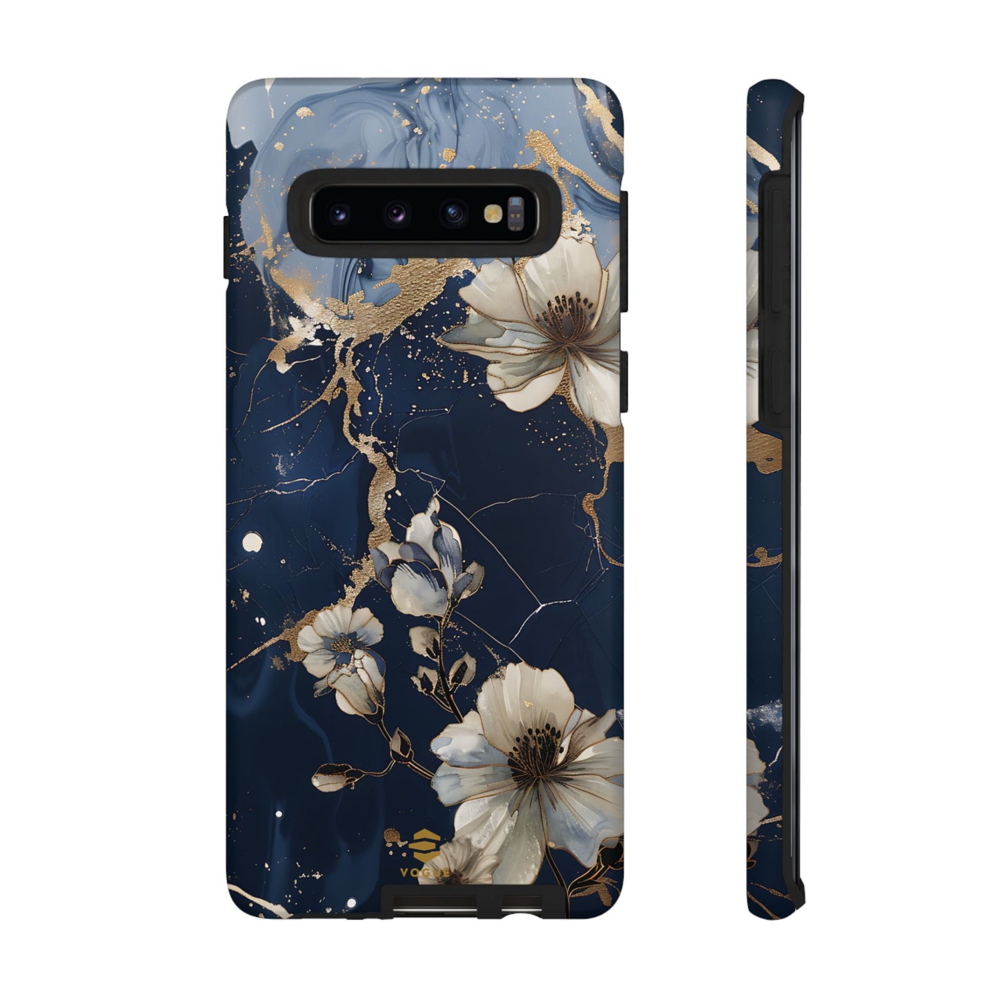 Funda Samsung con diseño floral de mármol