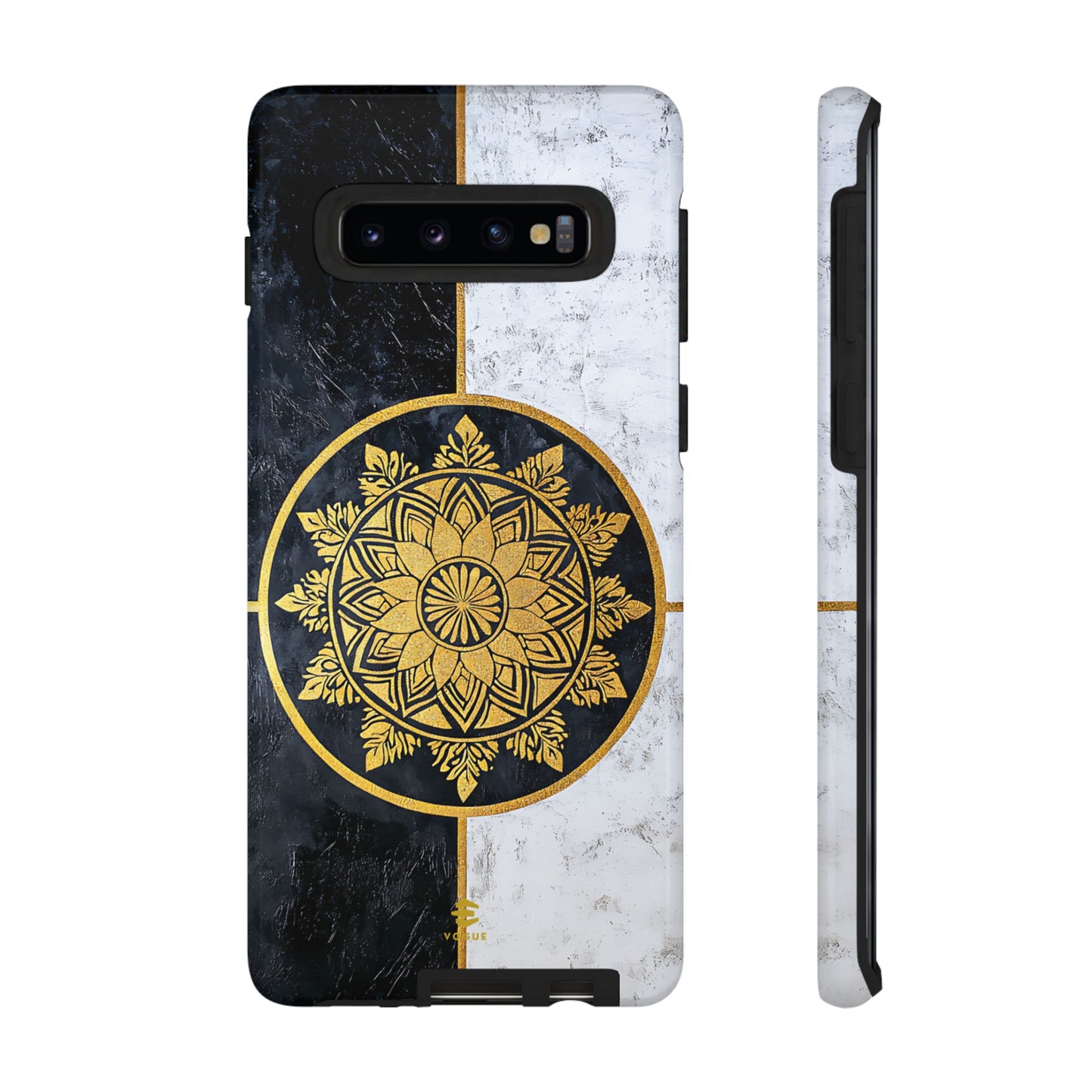 Funda para Samsung con diseño de mandala dorado
