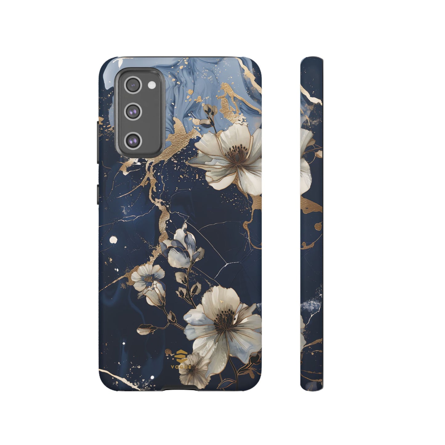 Funda Samsung con diseño floral de mármol