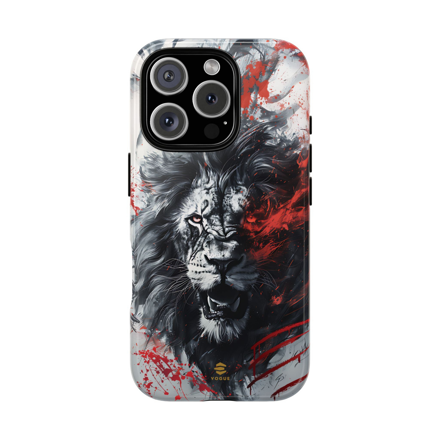 Funda para iPhone con diseño de león rugiente