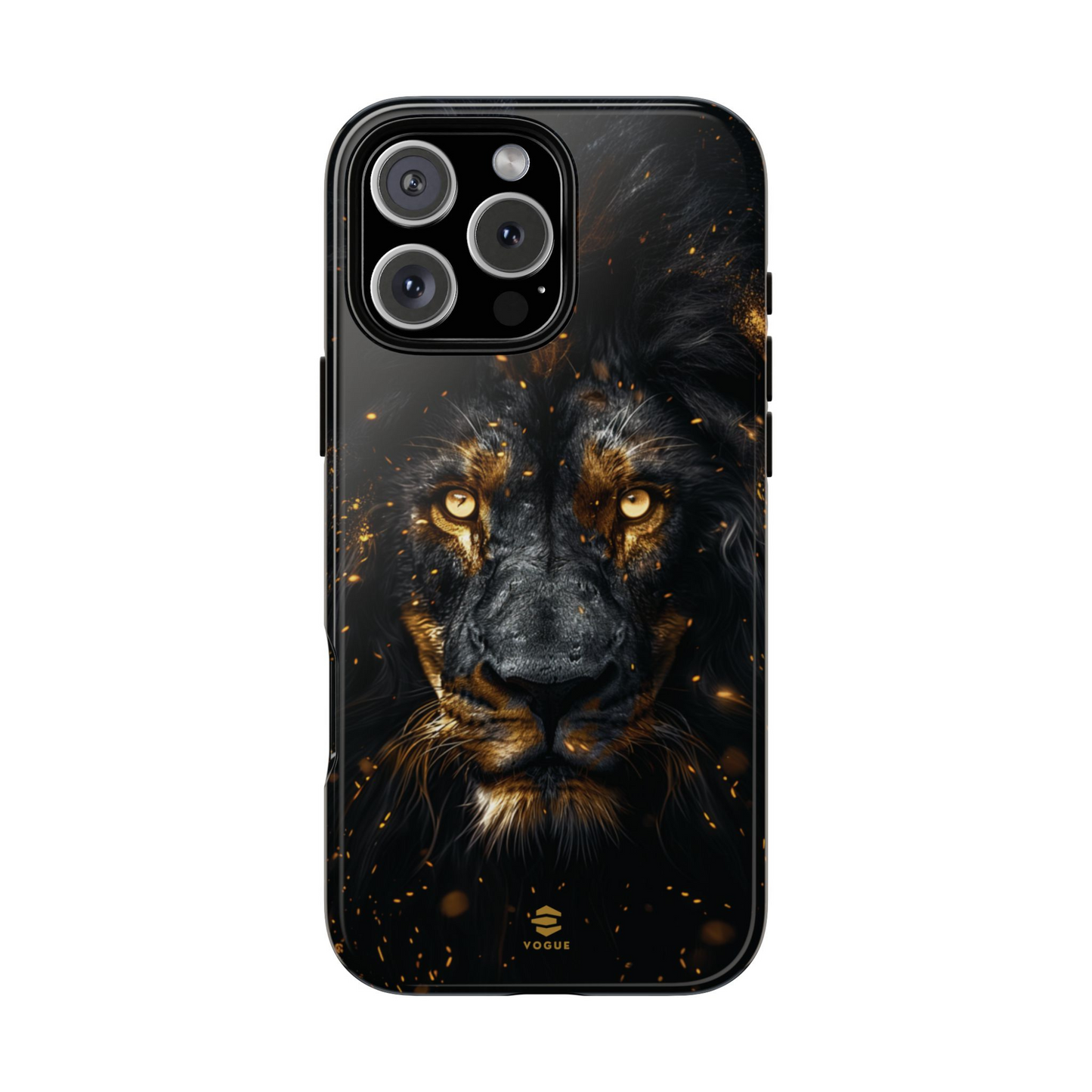 Schwarze Löwenkunst iPhone-Hülle