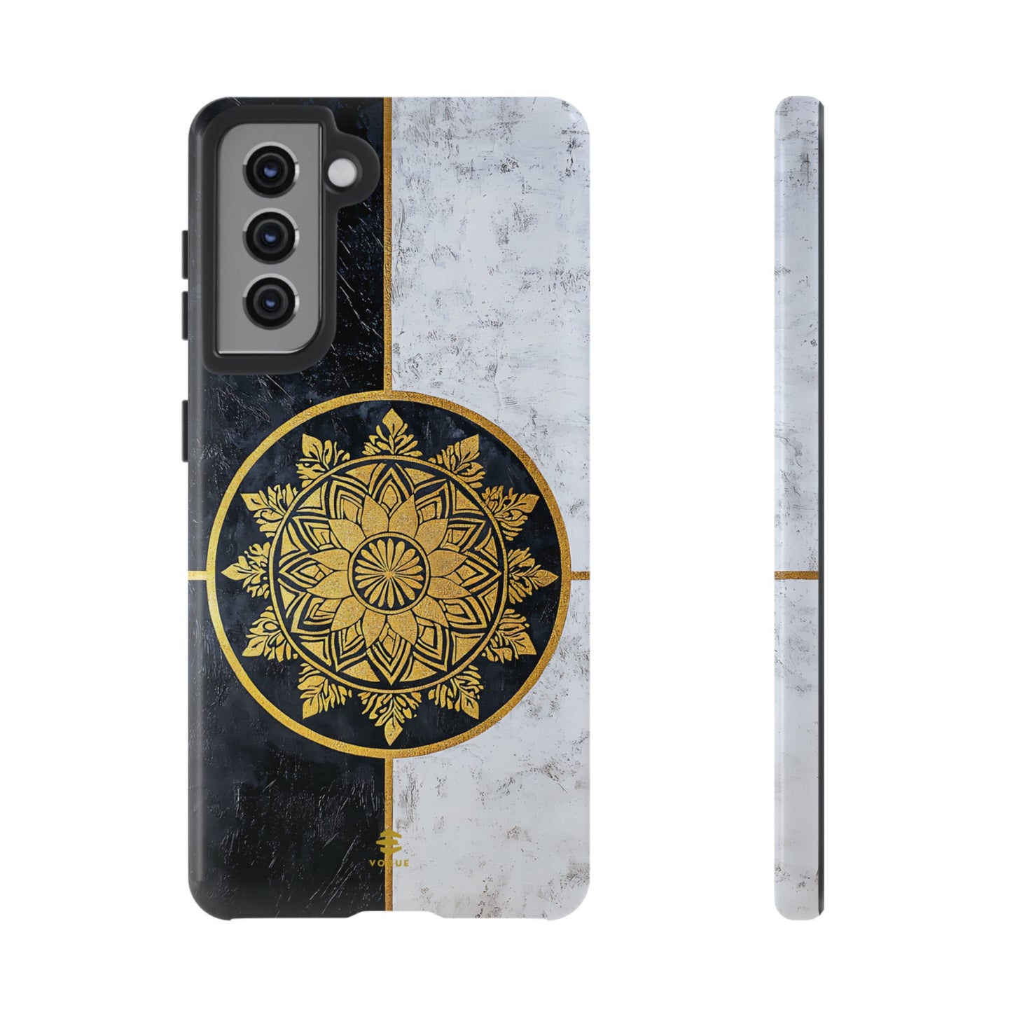 Funda para Samsung con diseño de mandala dorado