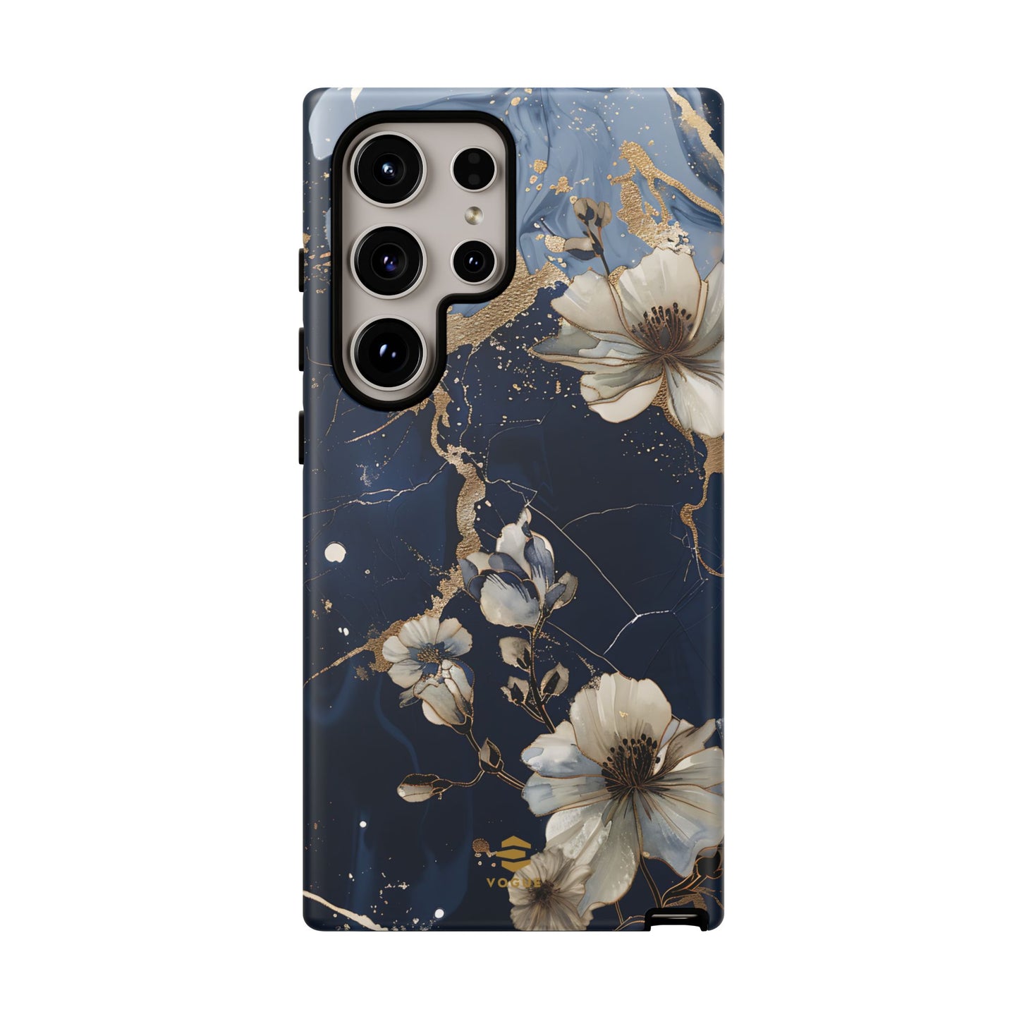 Funda Samsung con diseño floral de mármol