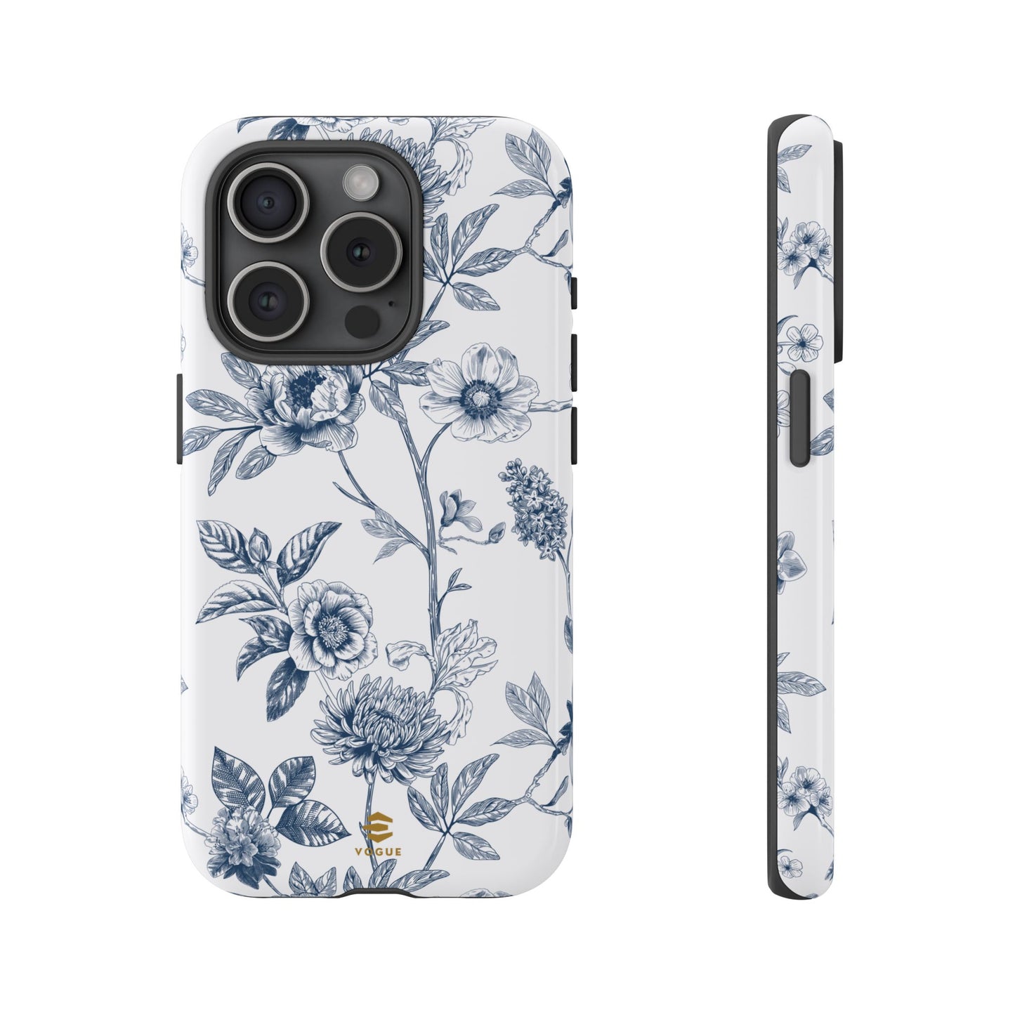 Floral Line Art Tough Phone Case iPhone