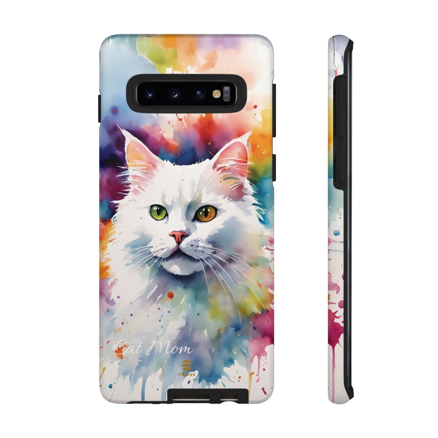 Custom White Cat Samsung Galaxy Tough Phone Case