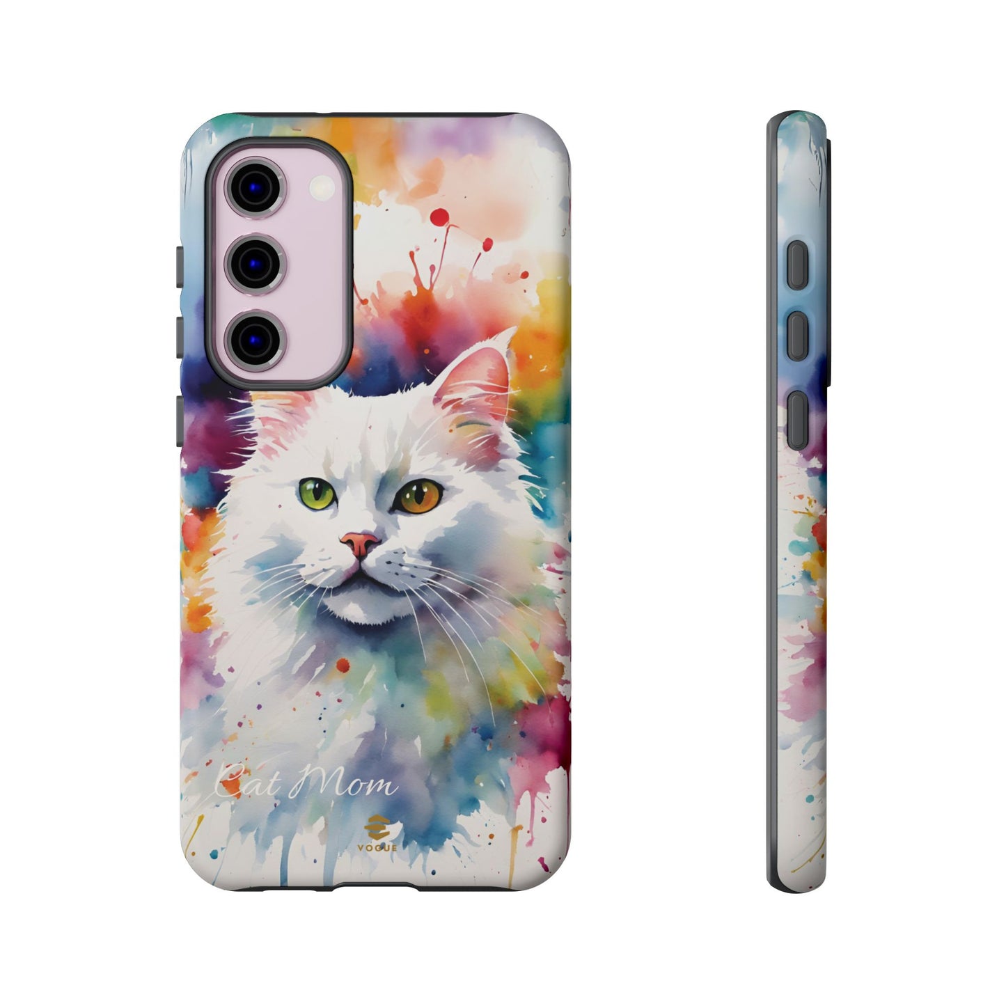 Custom White Cat Samsung Galaxy Tough Phone Case