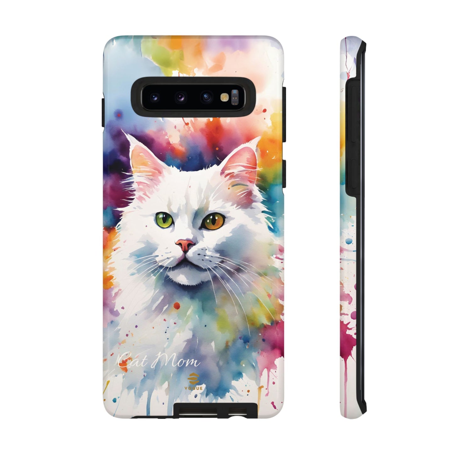 Custom White Cat Samsung Galaxy Tough Phone Case
