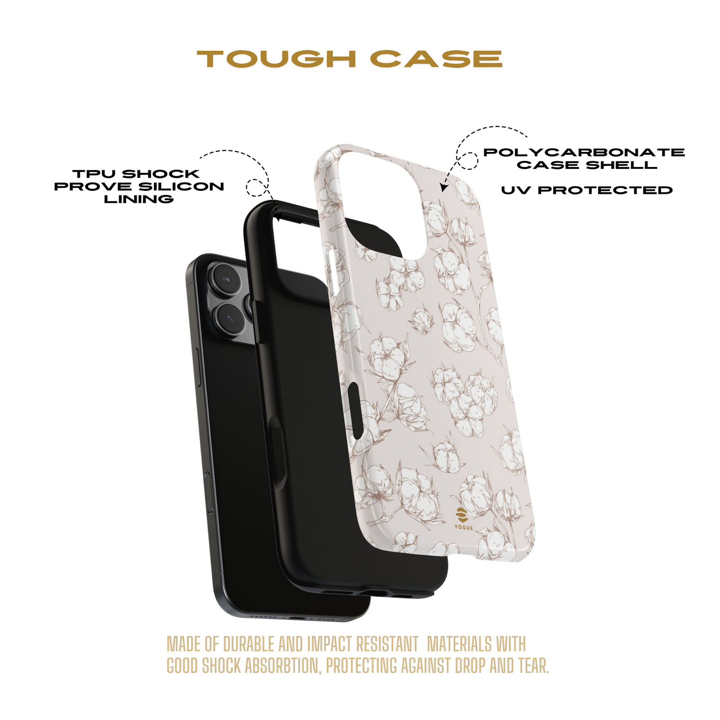 Funda para iPhone con diseño de campo de algodón