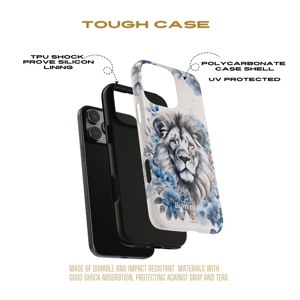 Lion Born to Win iPhone Tough Phone Case