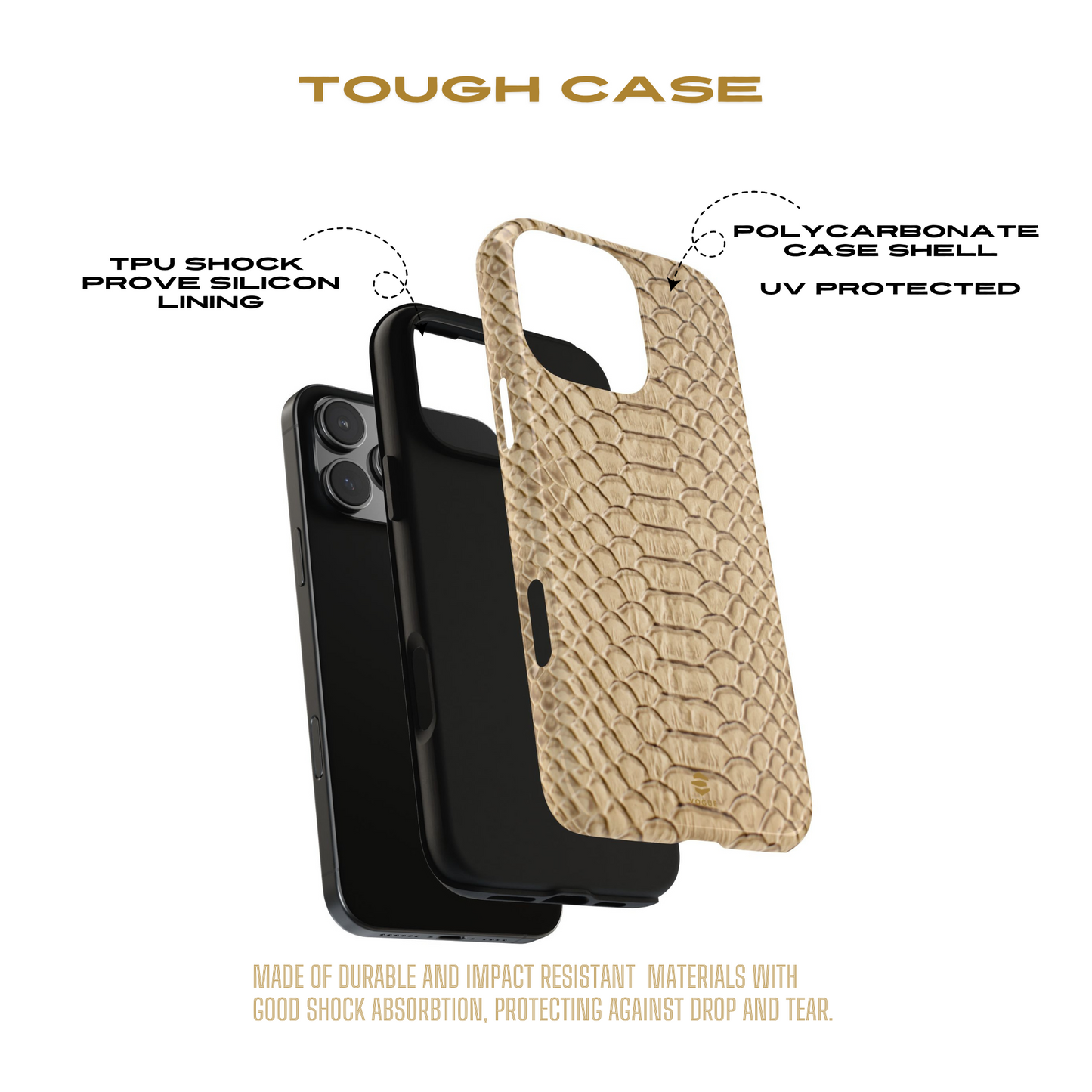 iPhone-Hülle mit Schlangenhaut-Design