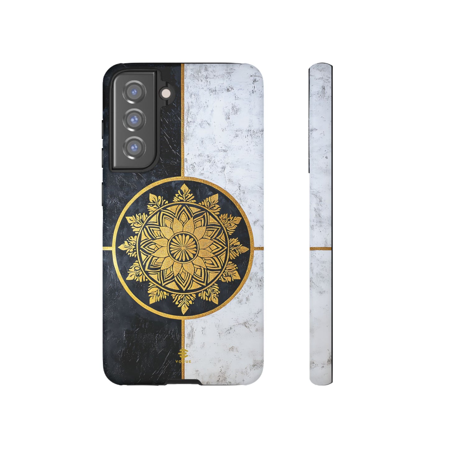 Funda para Samsung con diseño de mandala dorado