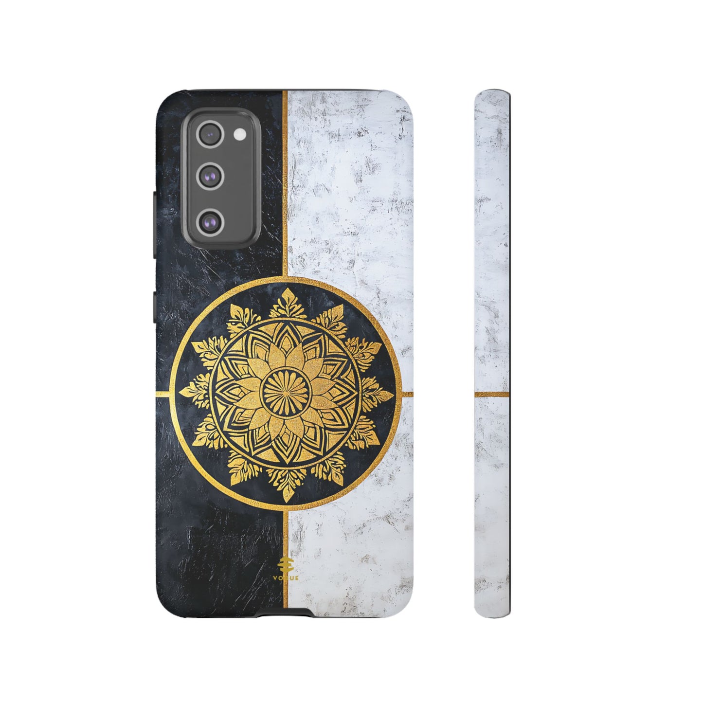 Funda para Samsung con diseño de mandala dorado