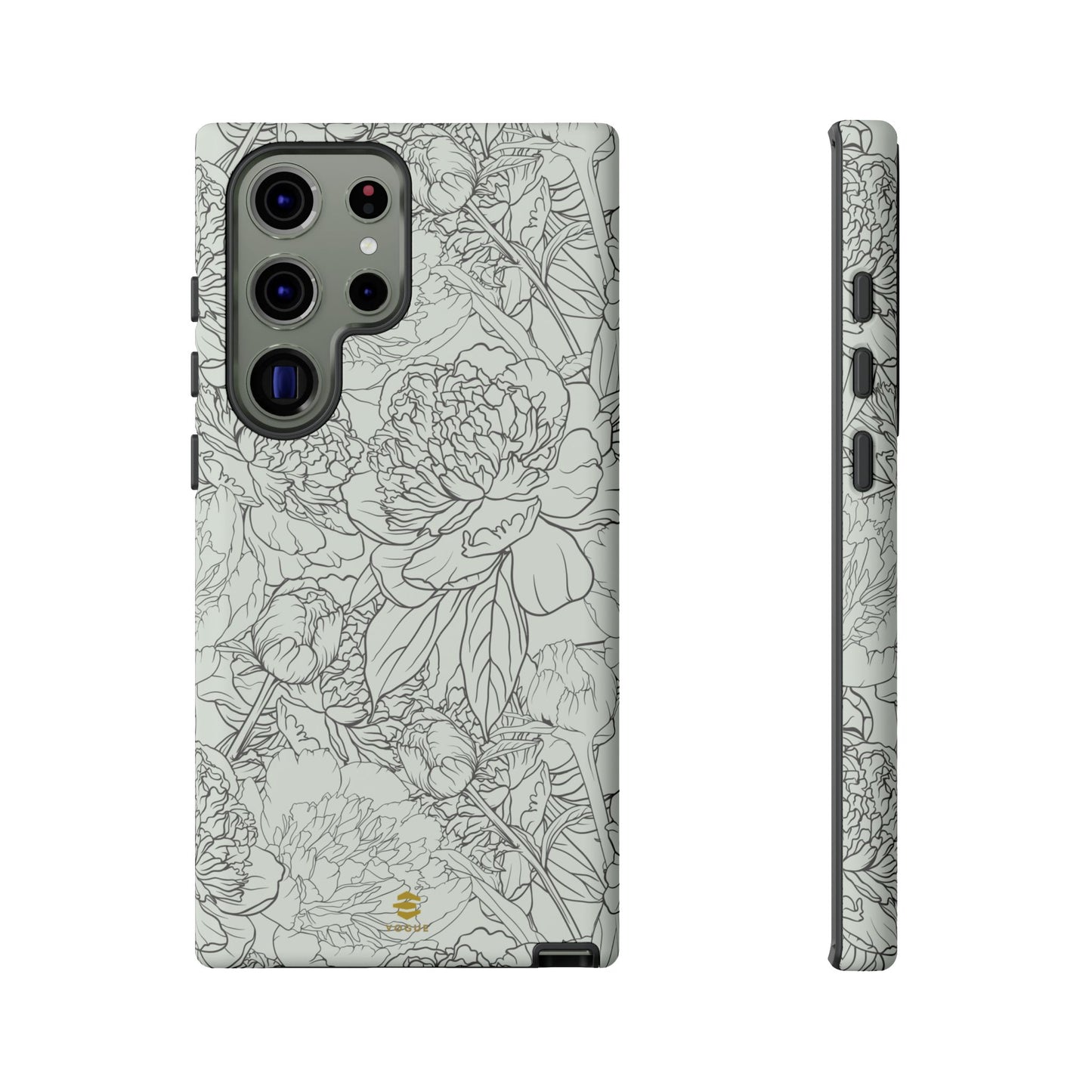 Funda para Samsung con diseño de peonías y salvia