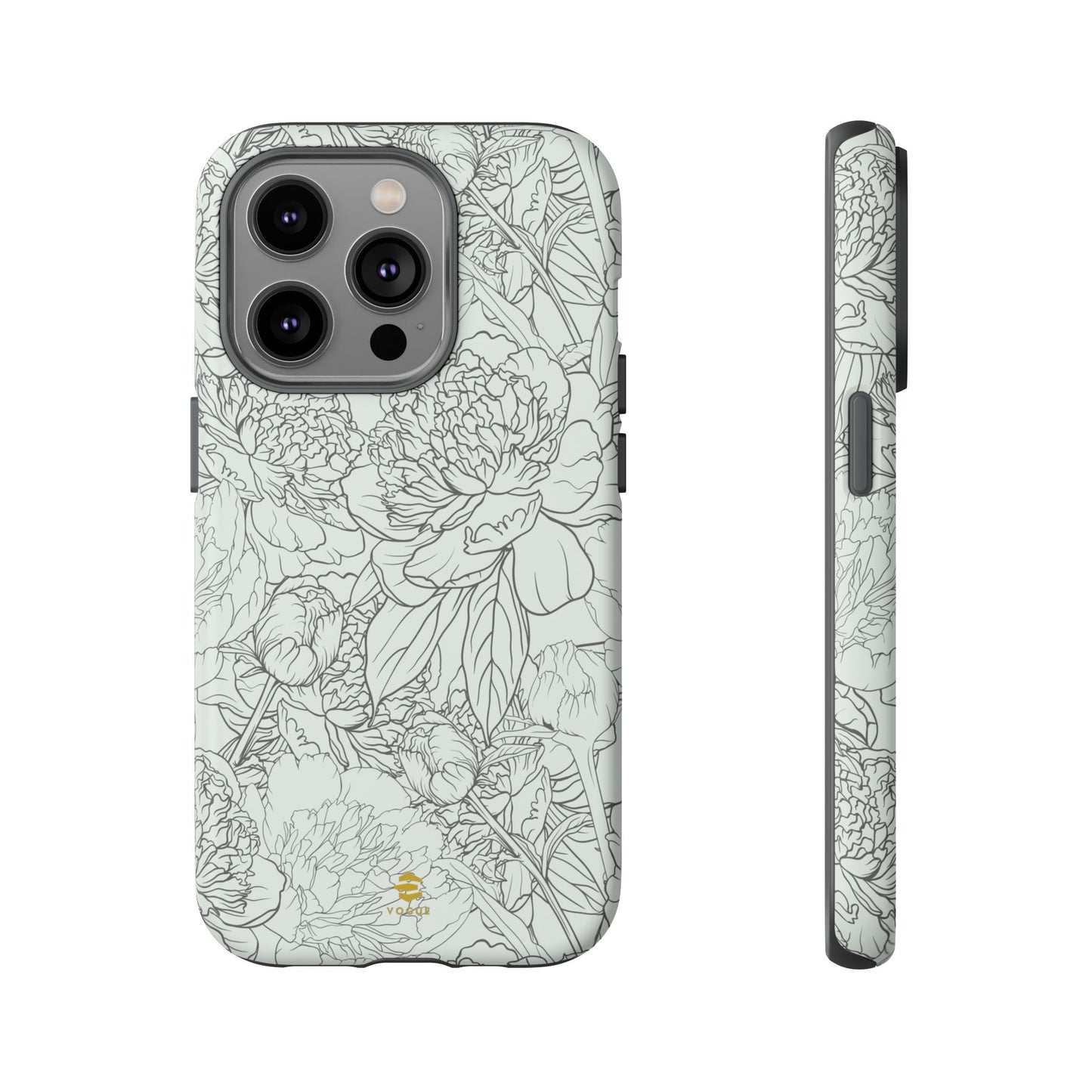 Sage Peony Garden iPhone Case