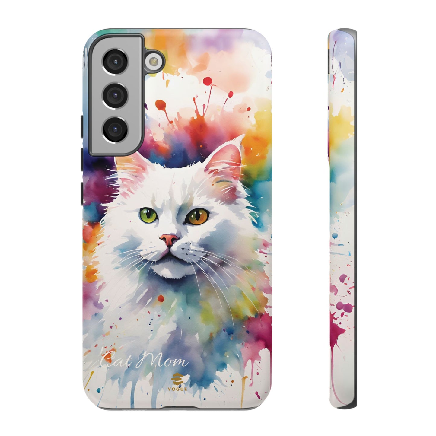 Custom White Cat Samsung Galaxy Tough Phone Case