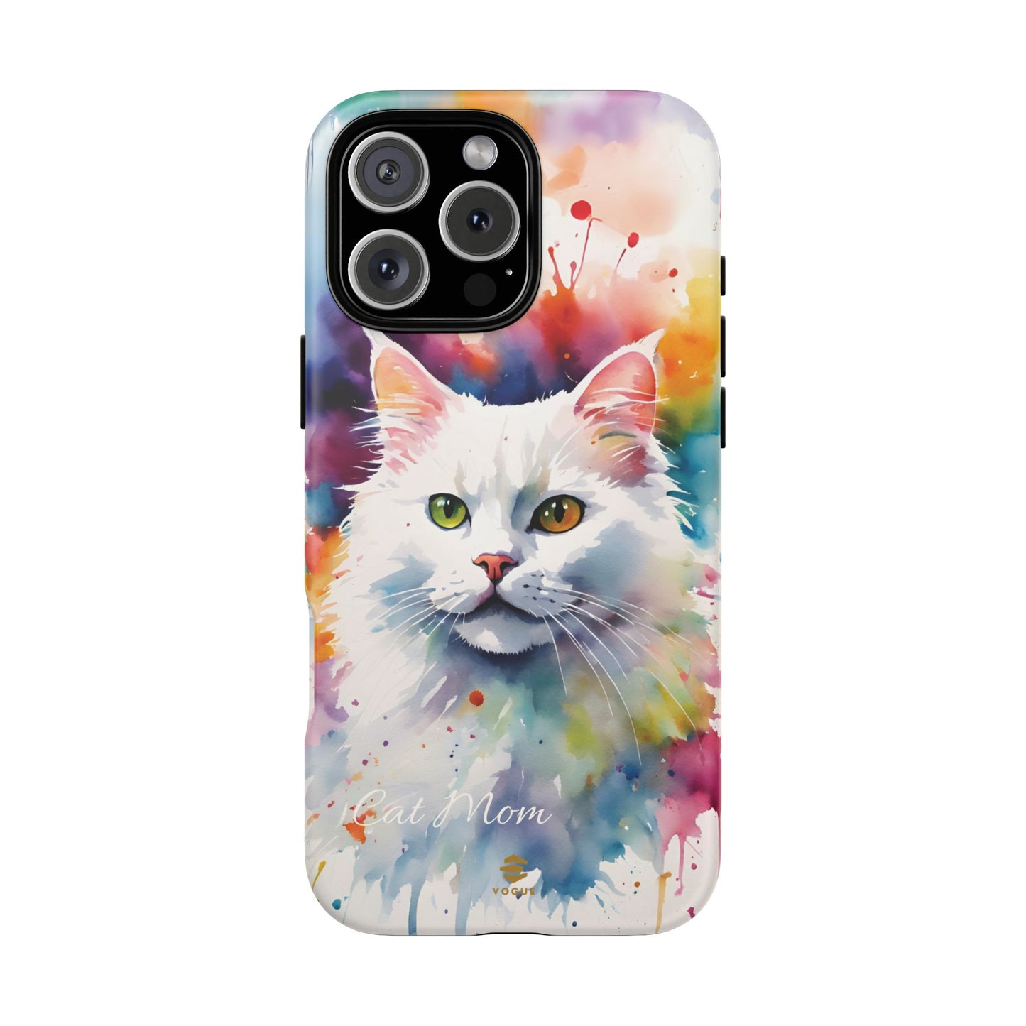 Custom White Cat iPhone Tough Case