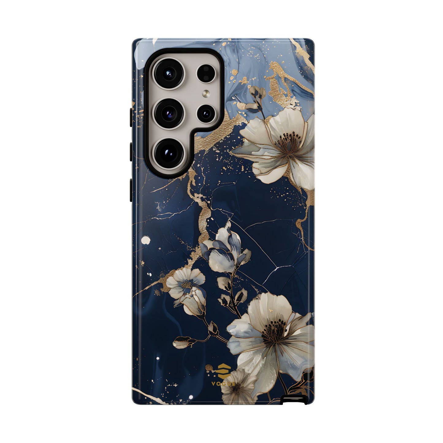 Funda Samsung con diseño floral de mármol