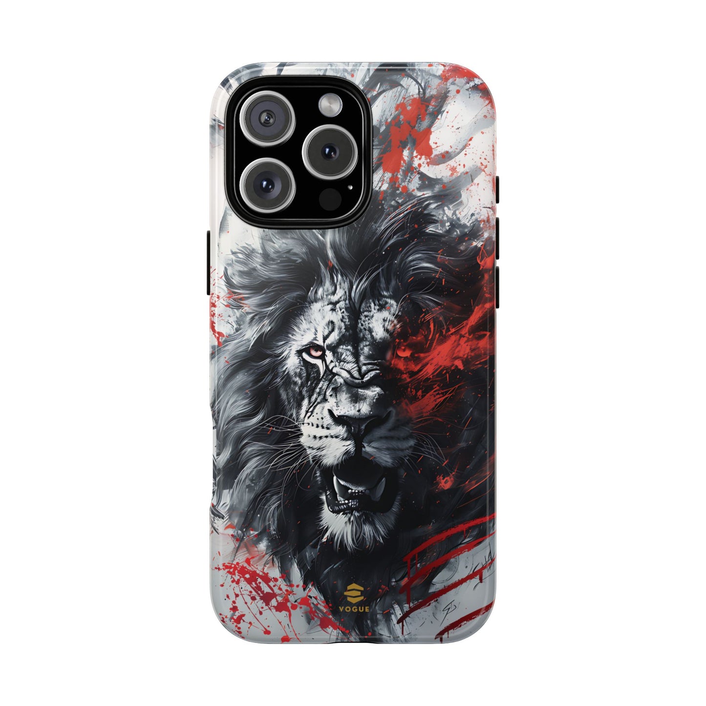 Funda para iPhone con diseño de león rugiente