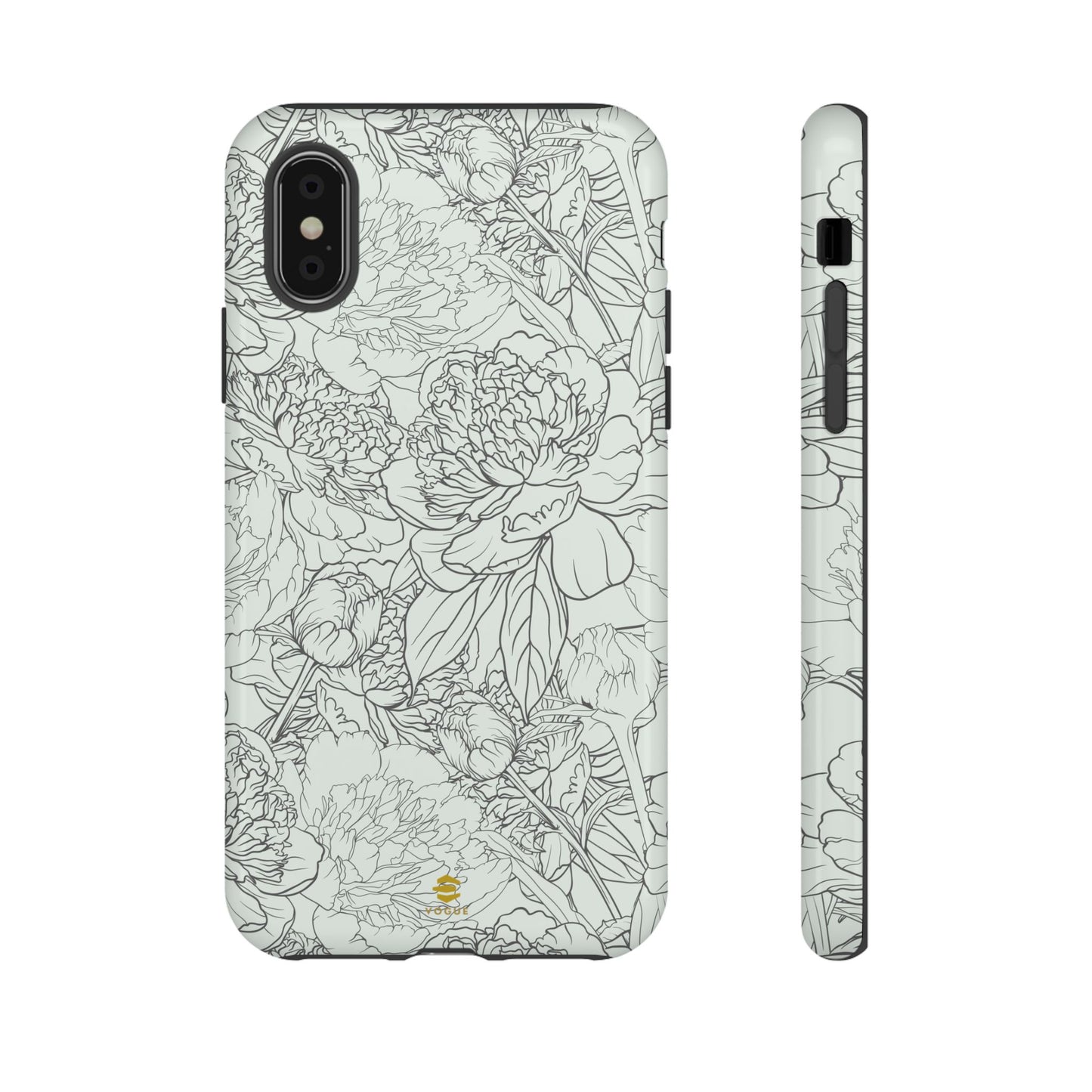 Sage Peony Garden iPhone Case