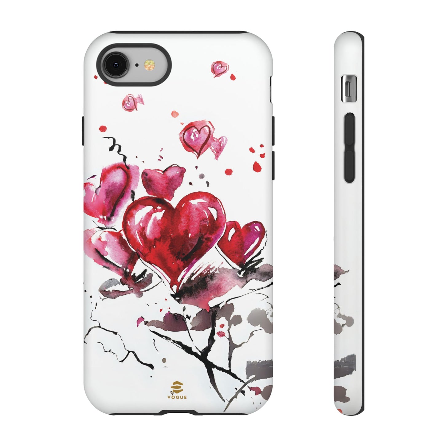 Abstract Hearts Art - iPhone Case, Love, Valentine's Day Gift for Her Protective tough Cover