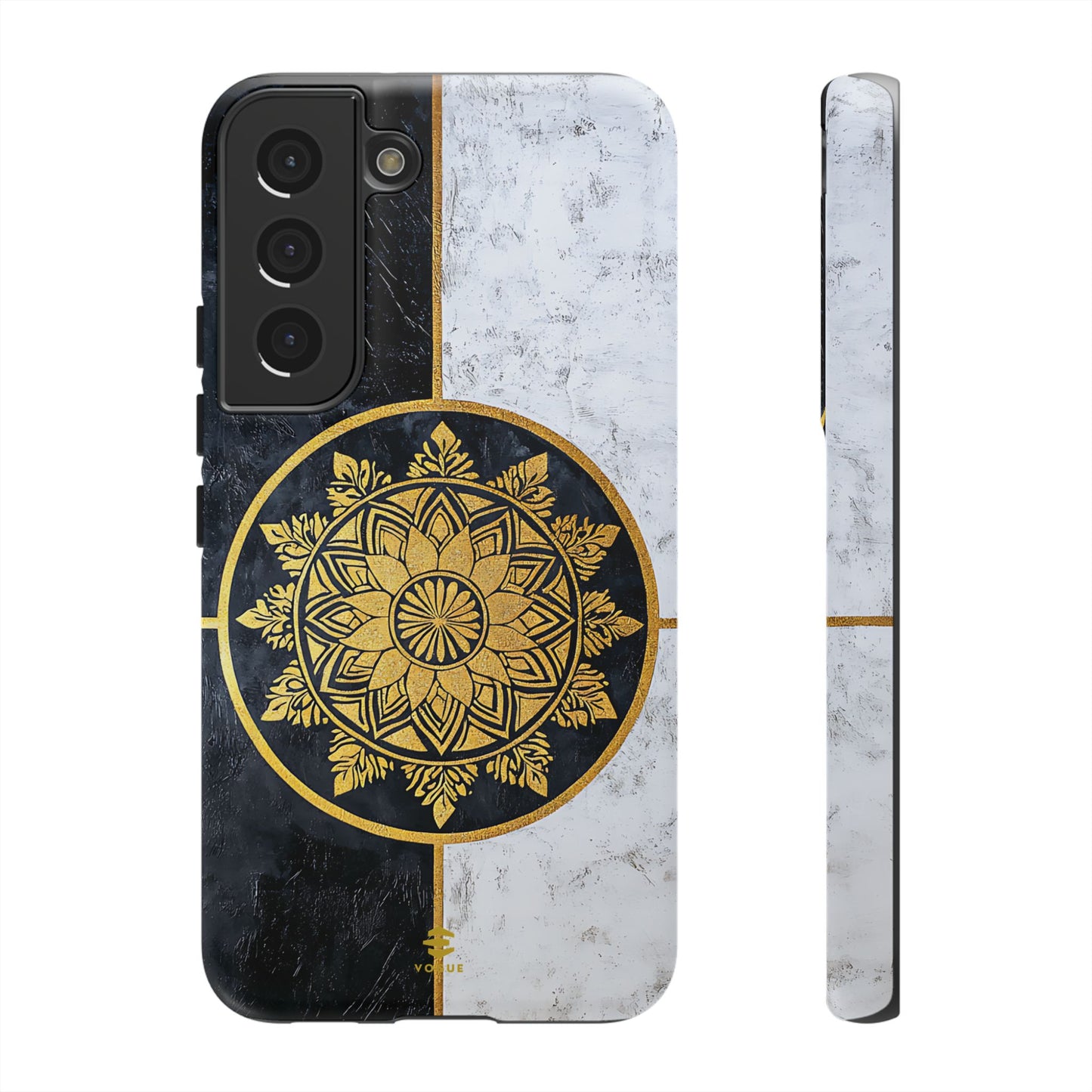 Funda para Samsung con diseño de mandala dorado