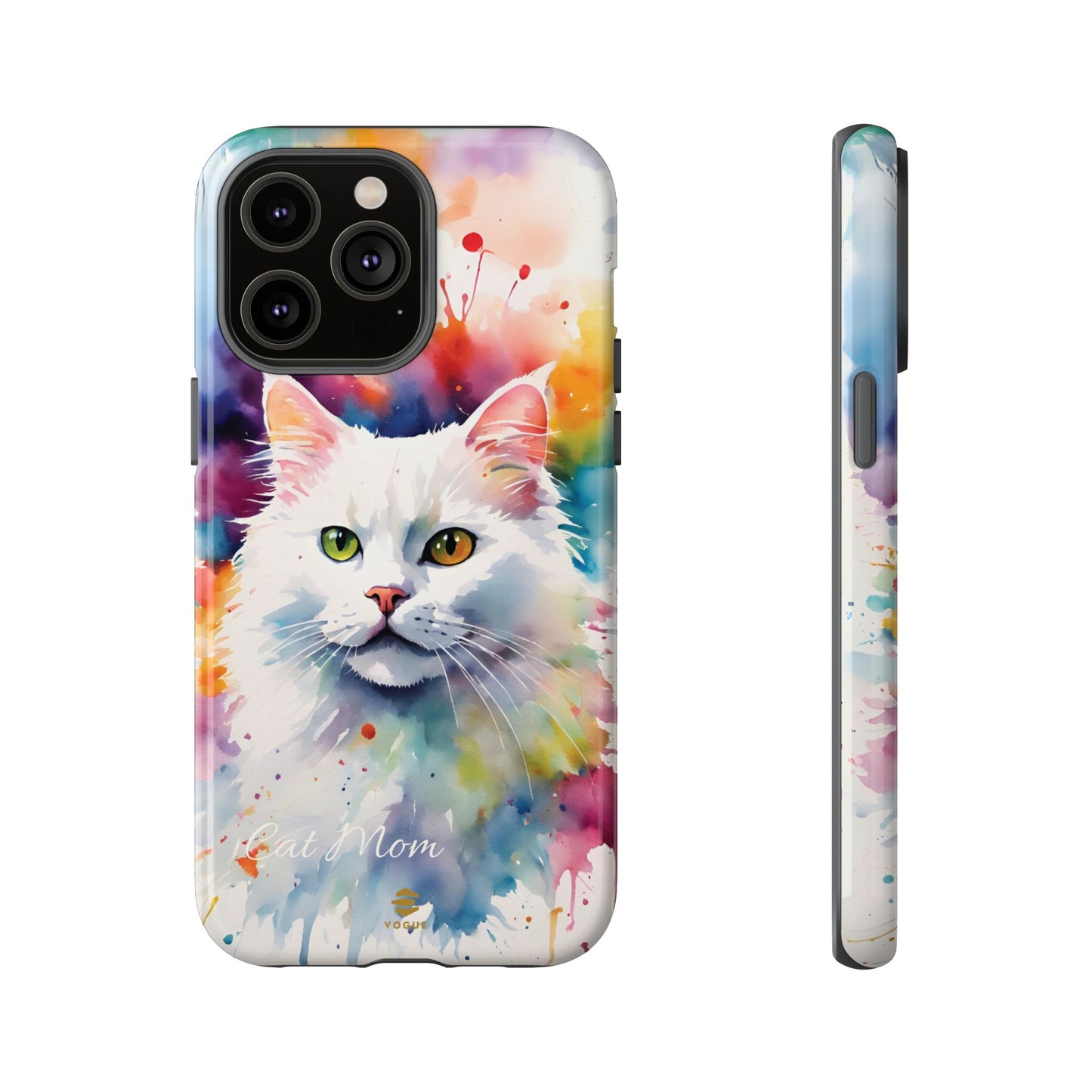 Custom White Cat iPhone Tough Case