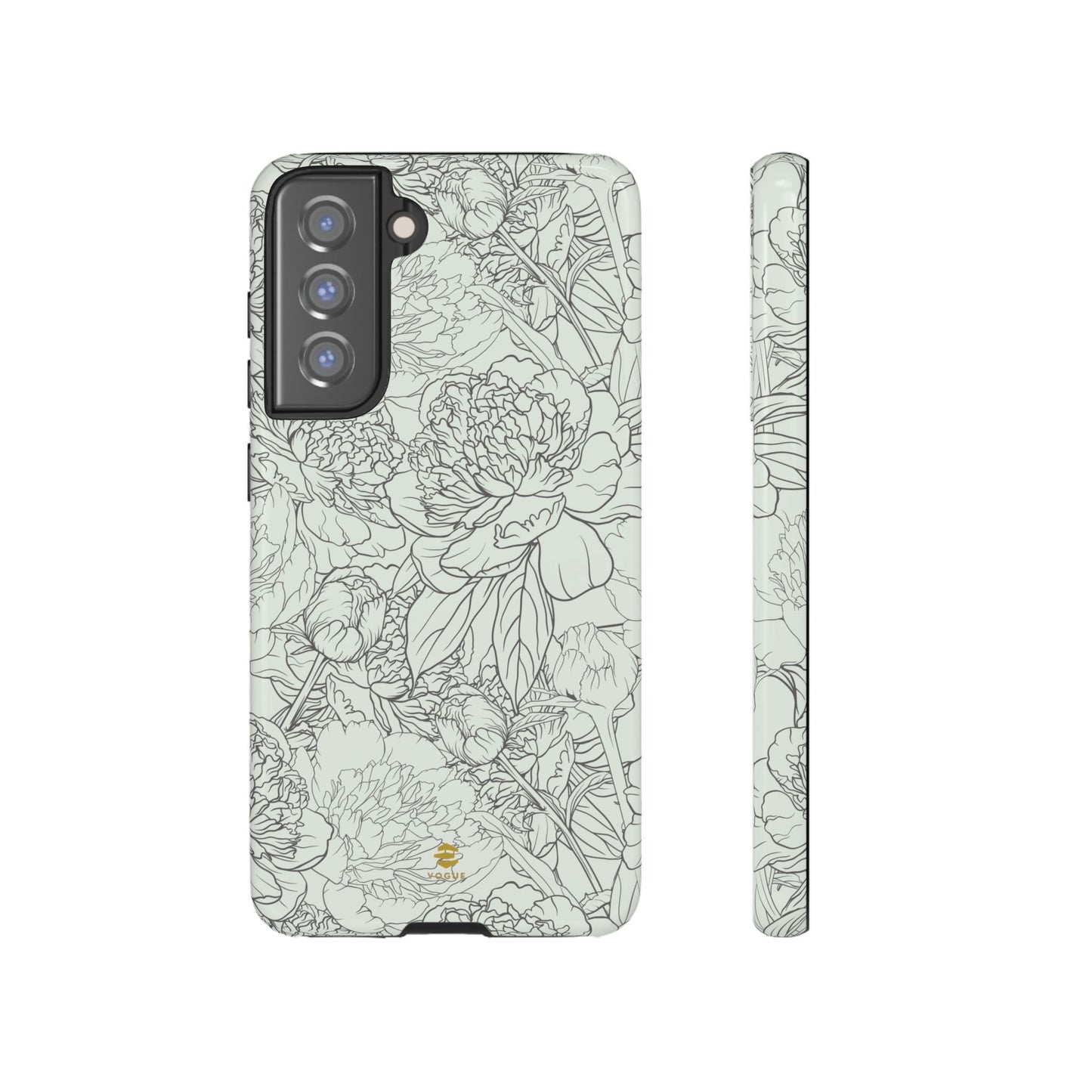 Funda para Samsung con diseño de peonías y salvia