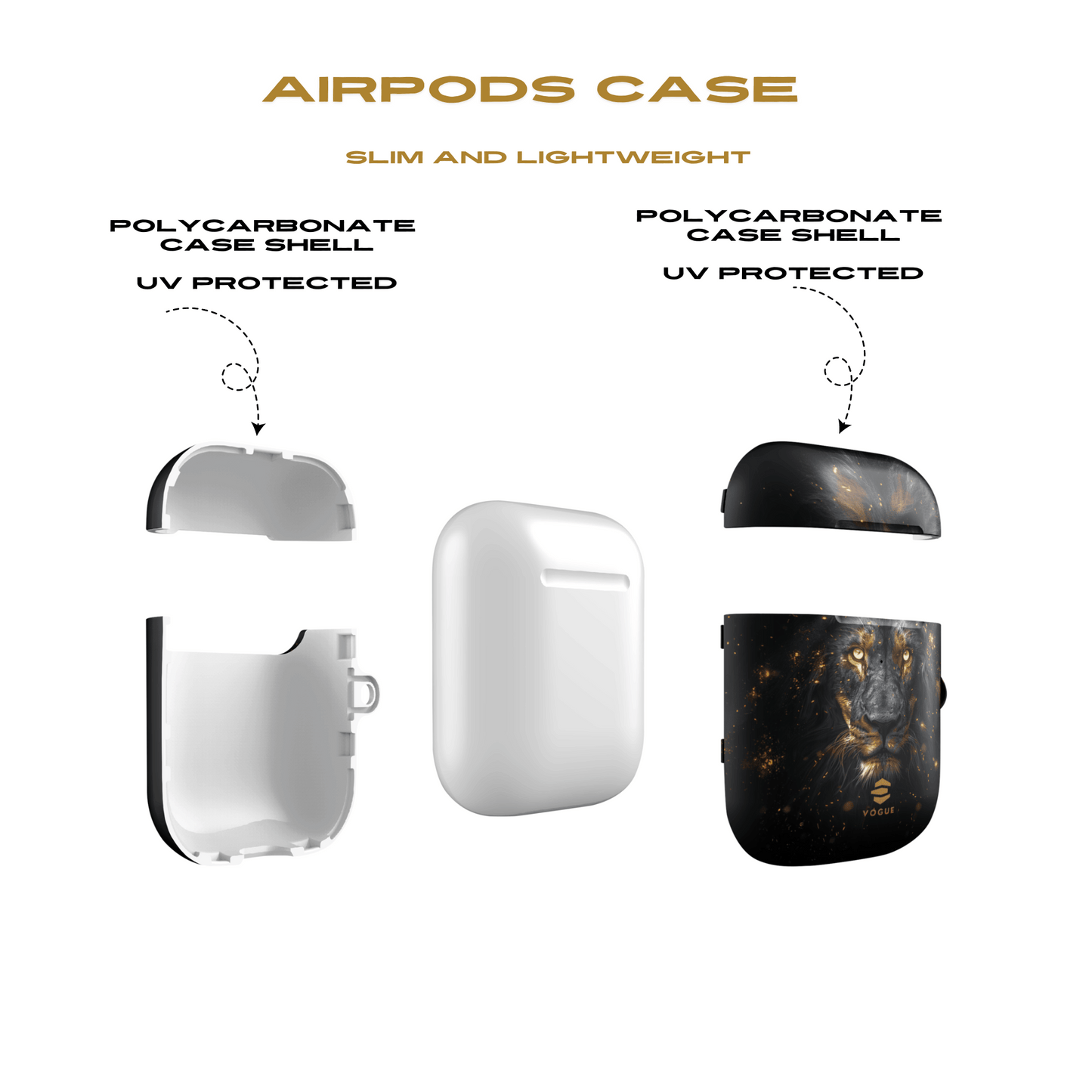 Black Lion AirPod Cases
