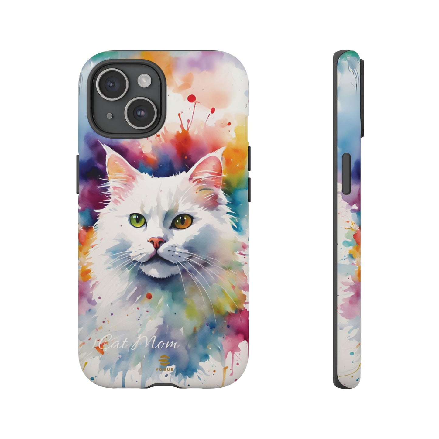 Custom White Cat iPhone Tough Case