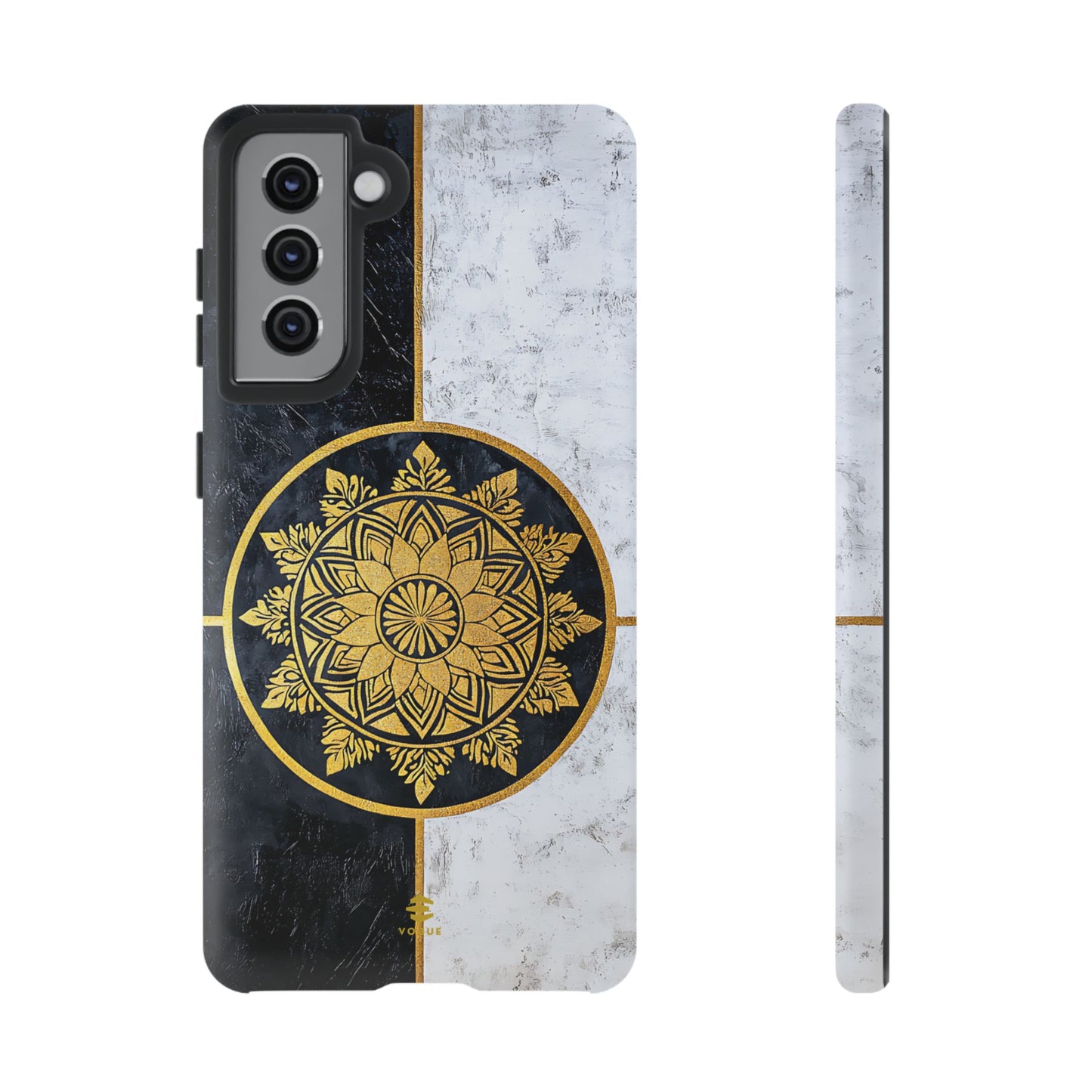 Funda para Samsung con diseño de mandala dorado