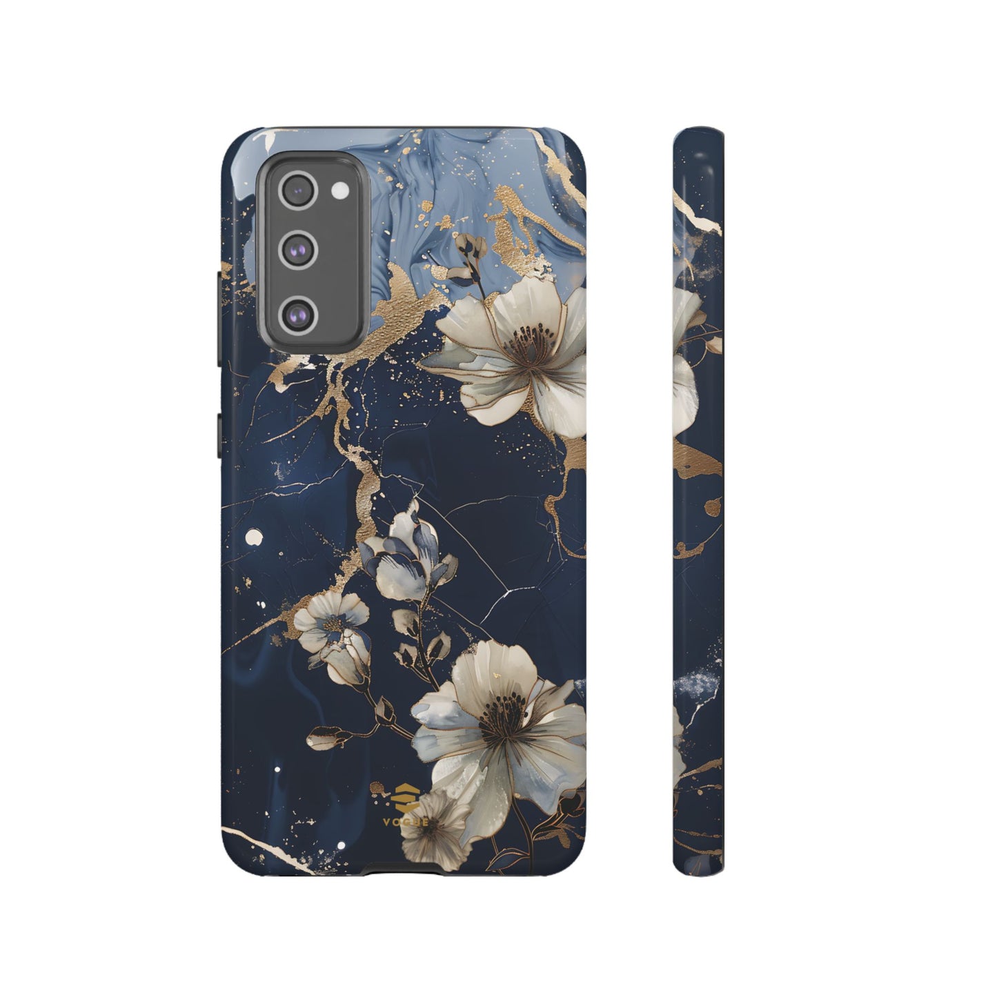 Funda Samsung con diseño floral de mármol