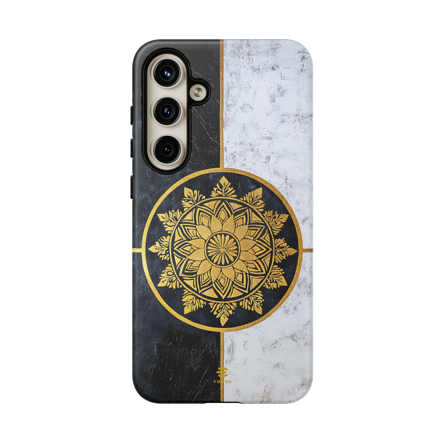 Funda para Samsung con diseño de mandala dorado