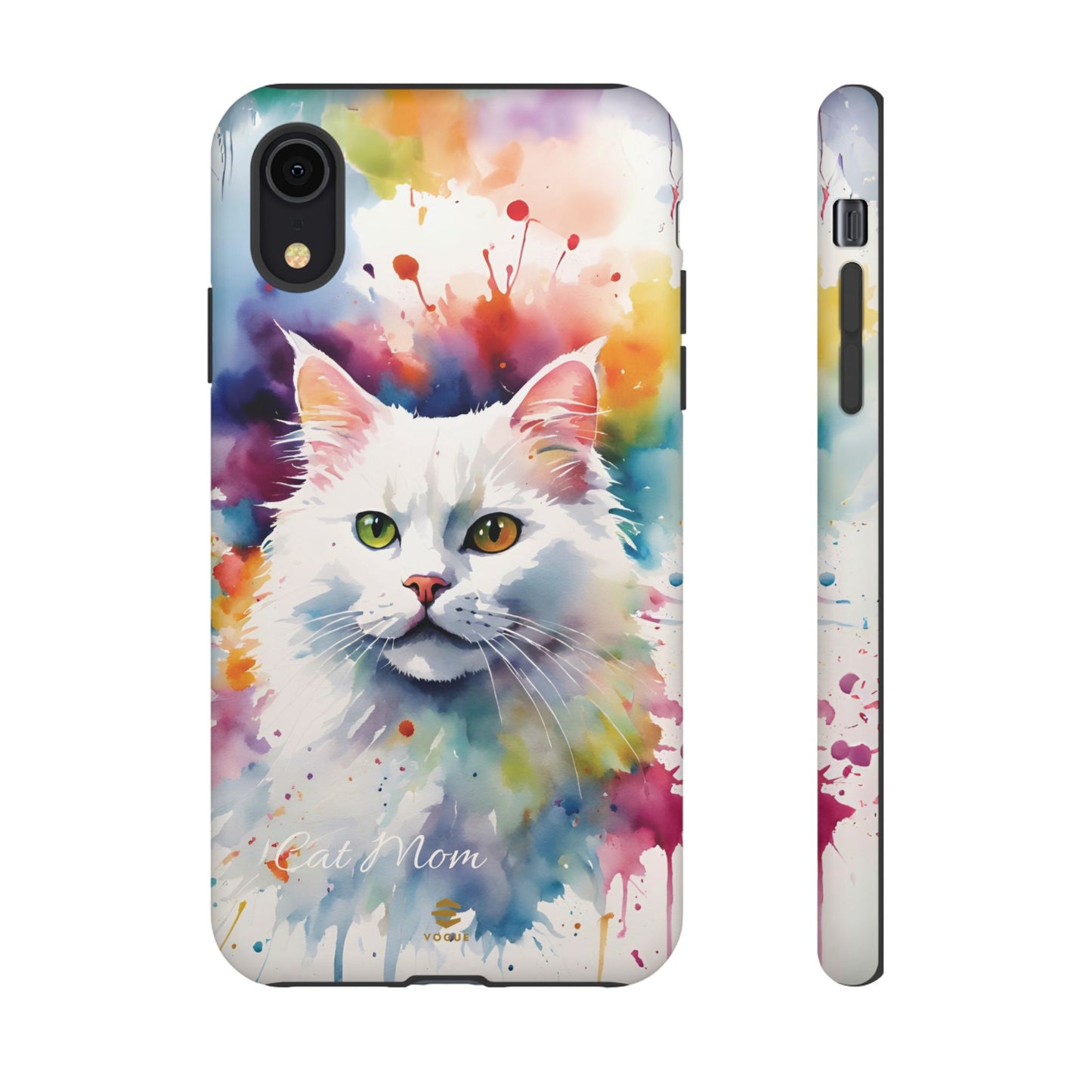 Custom White Cat iPhone Tough Case