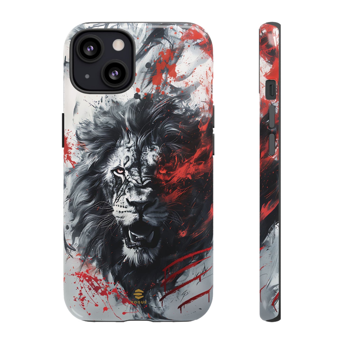 Funda para iPhone con diseño de león rugiente