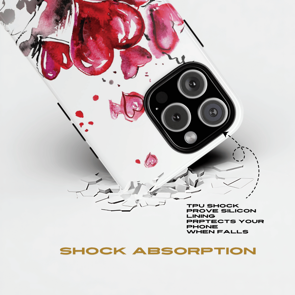 Abstract Hearts Art - iPhone Case, Love, Valentine's Day Gift for Her Protective tough Cover