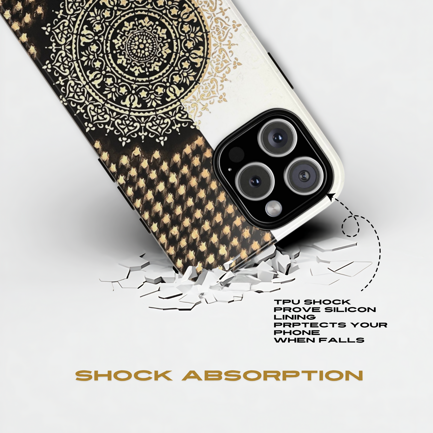 Funda para iPhone con pintura abstracta de mandala