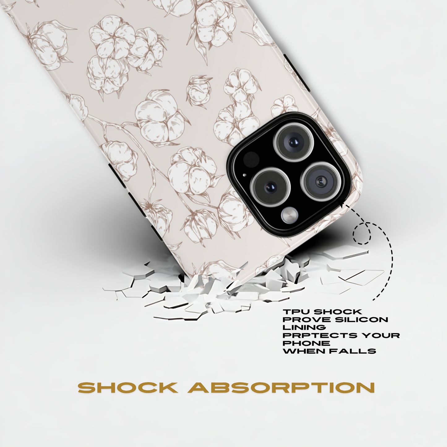 Funda para iPhone con diseño de campo de algodón