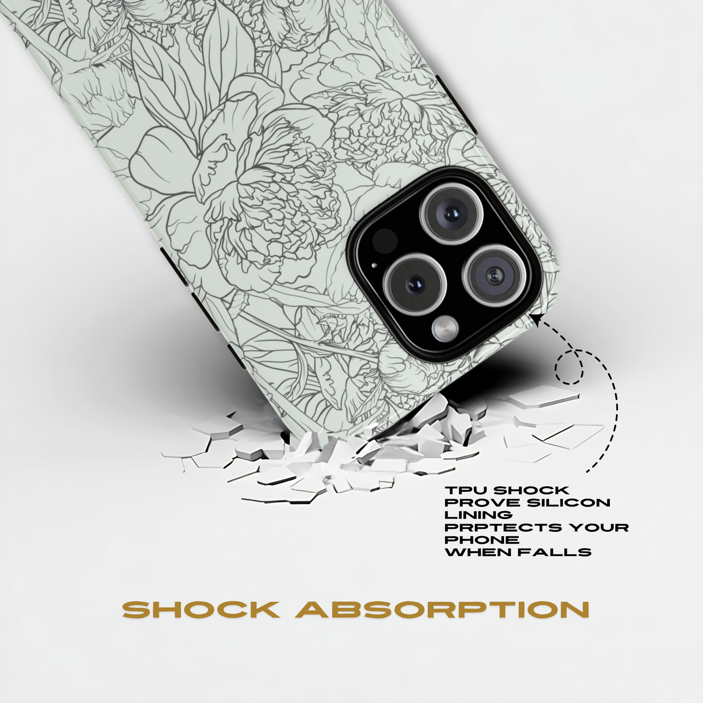 Sage Peony Garden iPhone Case