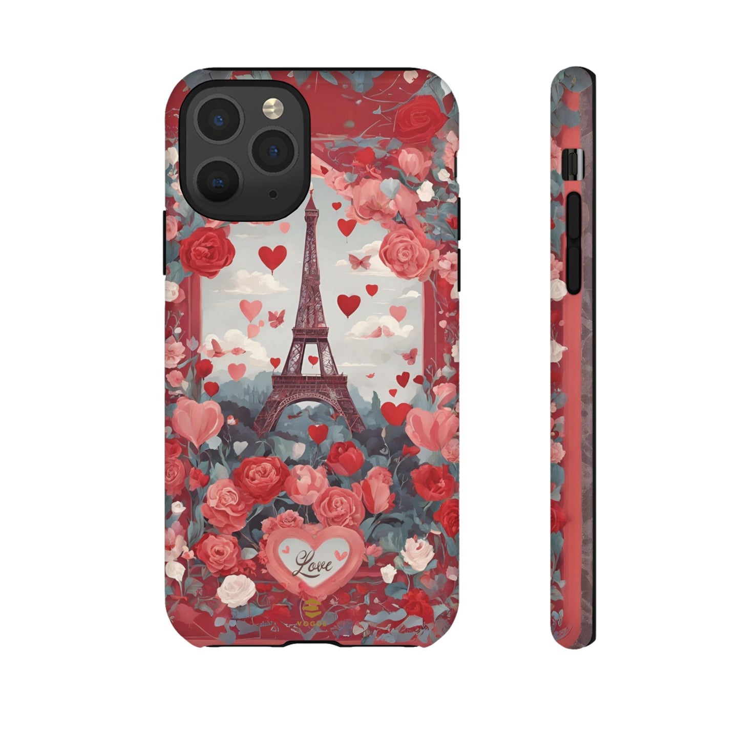 Hearts in Paris Phone Case Valentine's Day Gift for Her