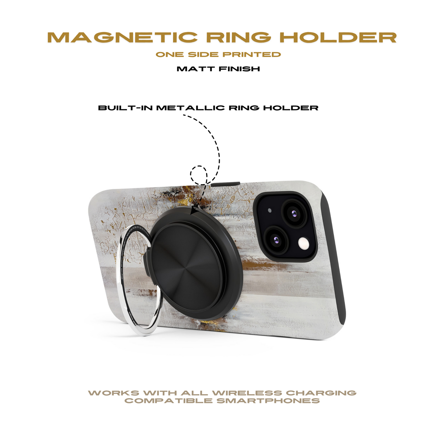 Magnetisches Induktionsladegerät mit abstraktem Stadtbildrhythmus