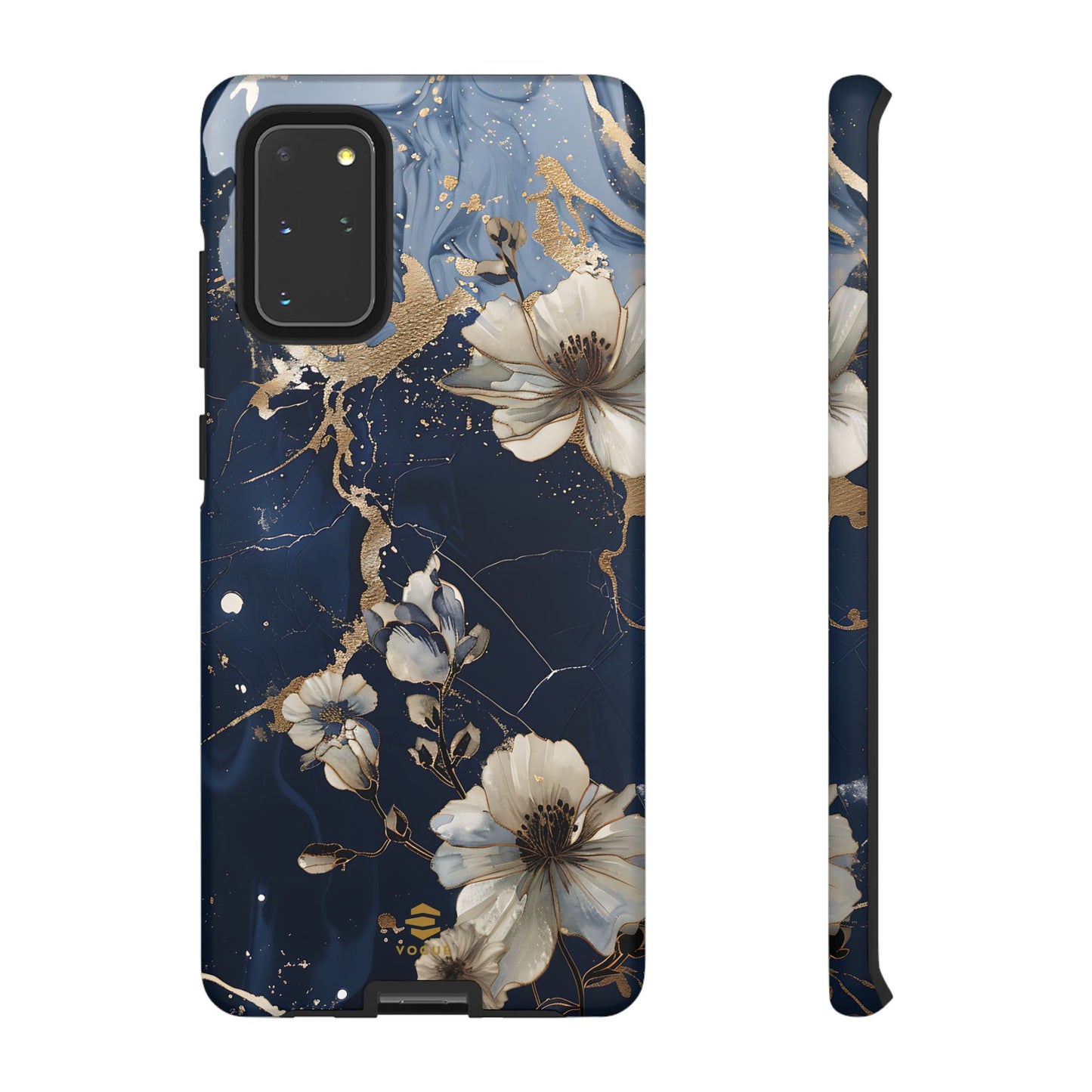 Funda Samsung con diseño floral de mármol