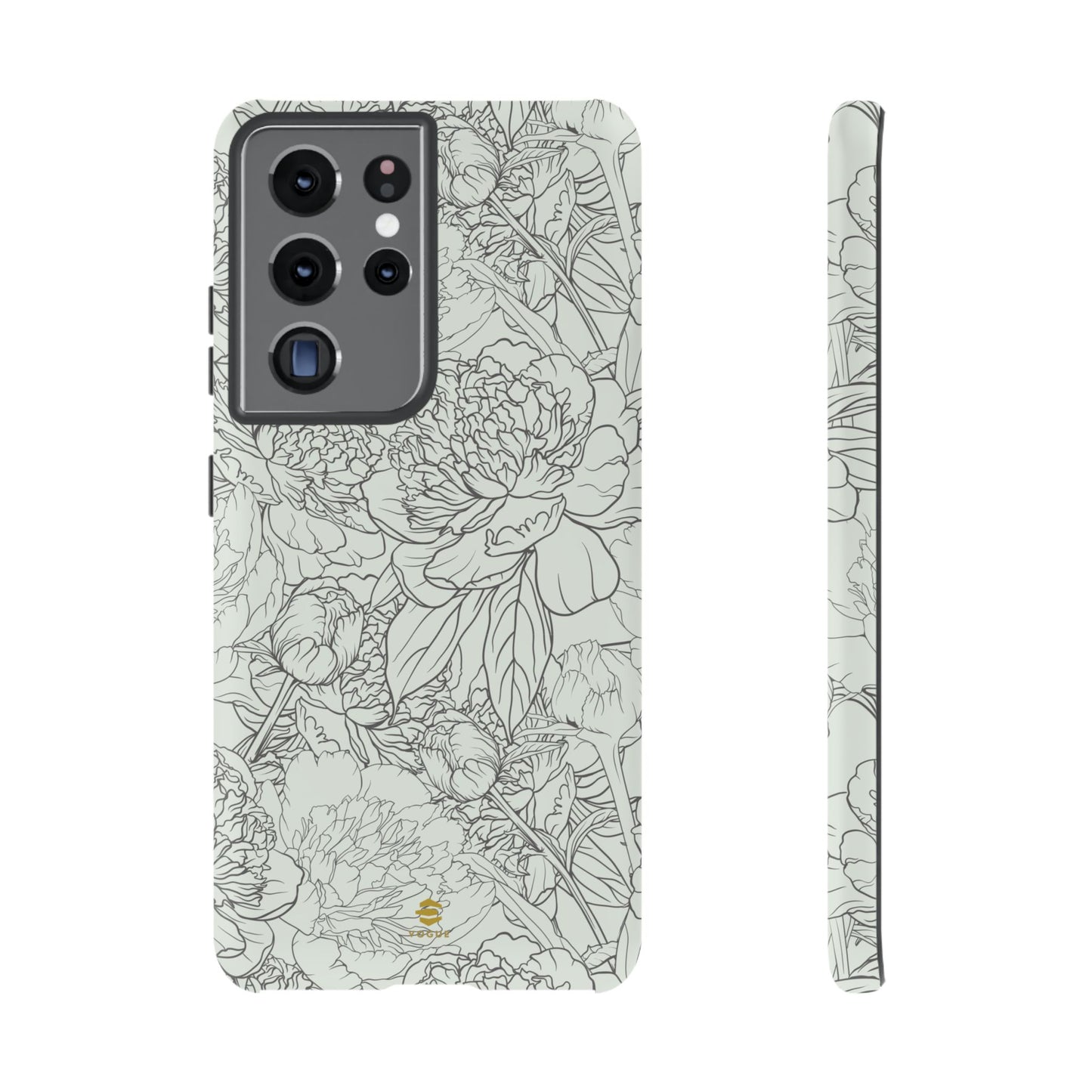Funda para Samsung con diseño de peonías y salvia