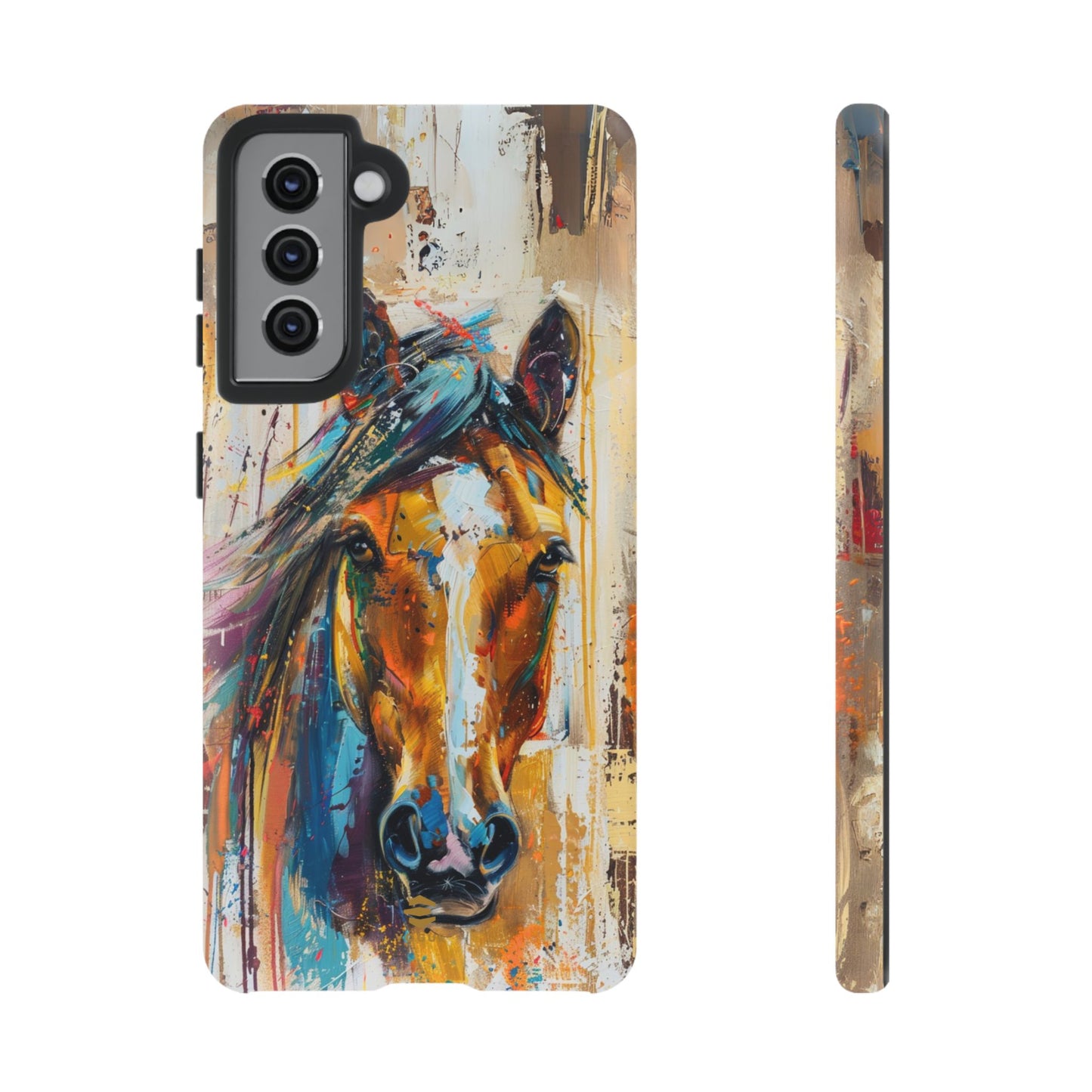 Horse Art Phone Case - Samsung Galaxy - Tough Case - Brown