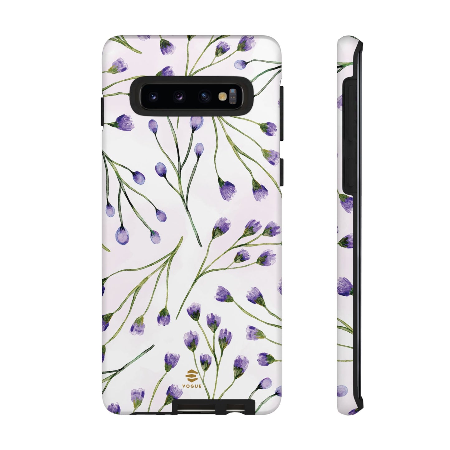Funda para Samsung con diseño de flores de color lila