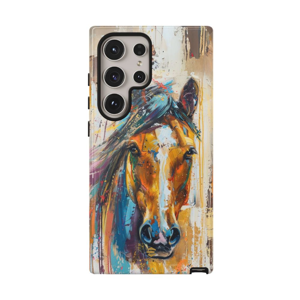 Horse Art Phone Case - Samsung Galaxy - Tough Case - Brown