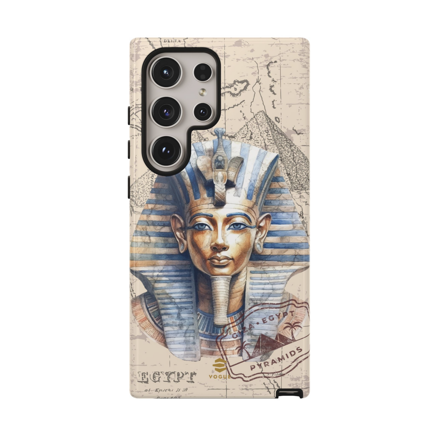 Funda para teléfono Samsung Galaxy con diseño de faraón egipcio