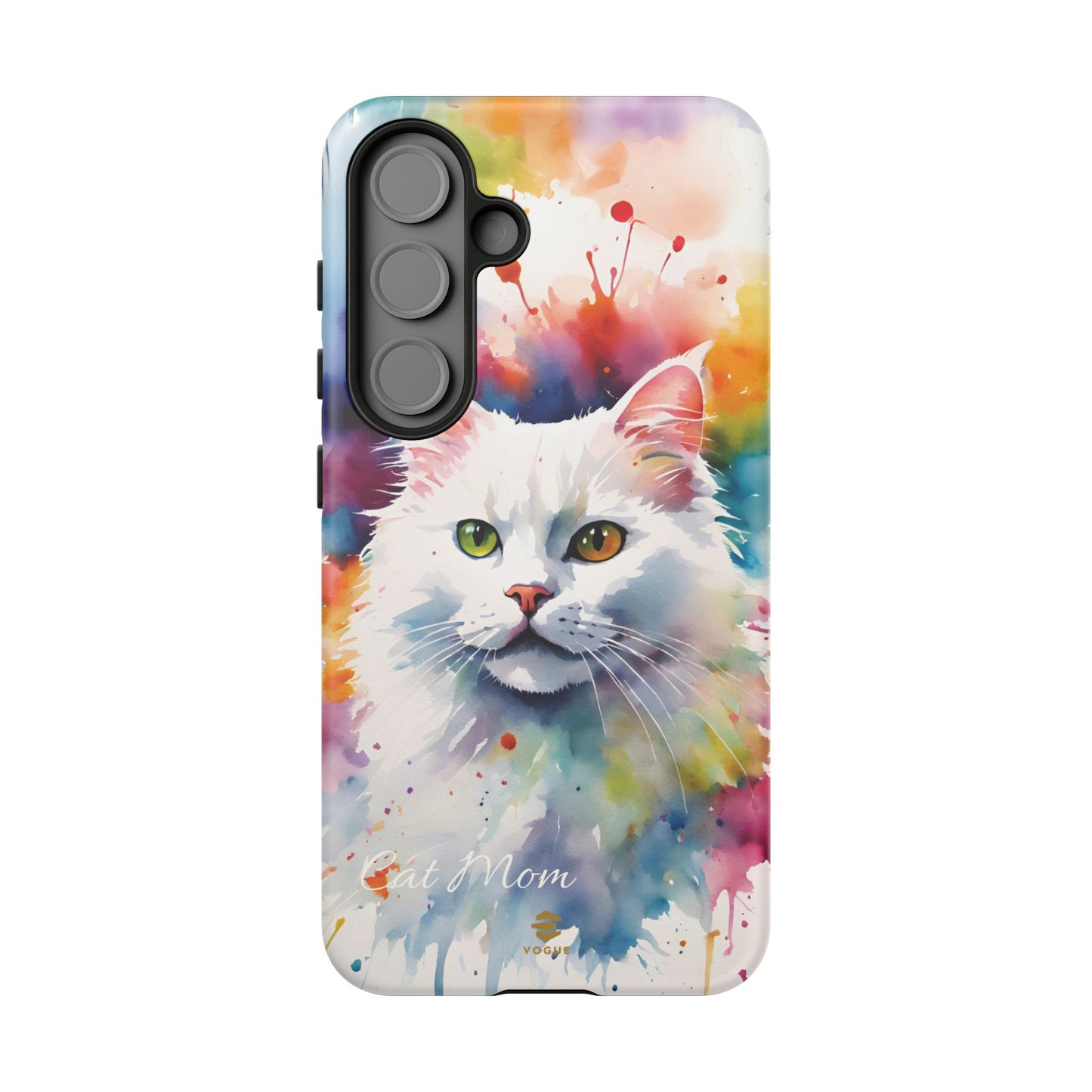 Custom White Cat Samsung Galaxy Tough Phone Case
