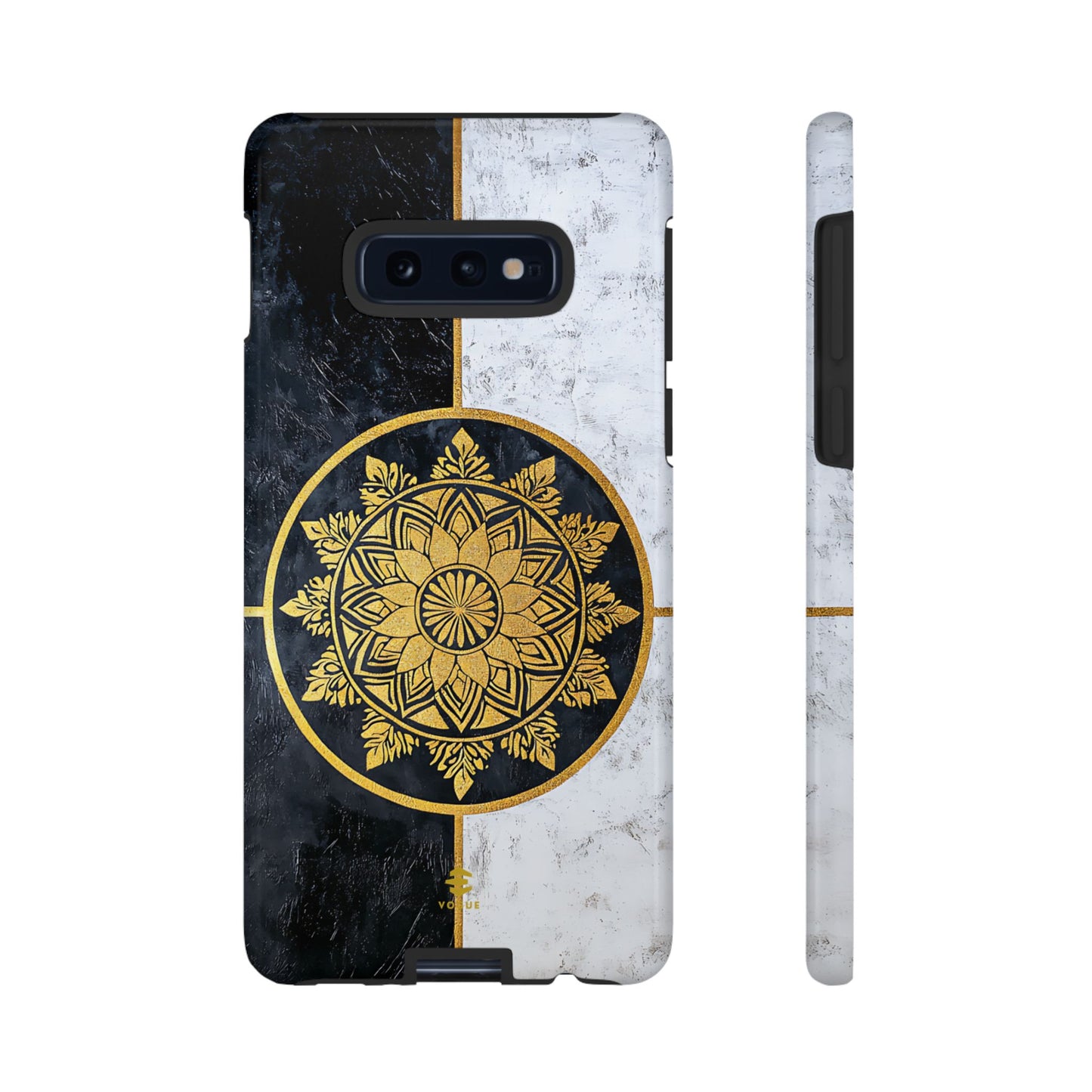 Funda para Samsung con diseño de mandala dorado