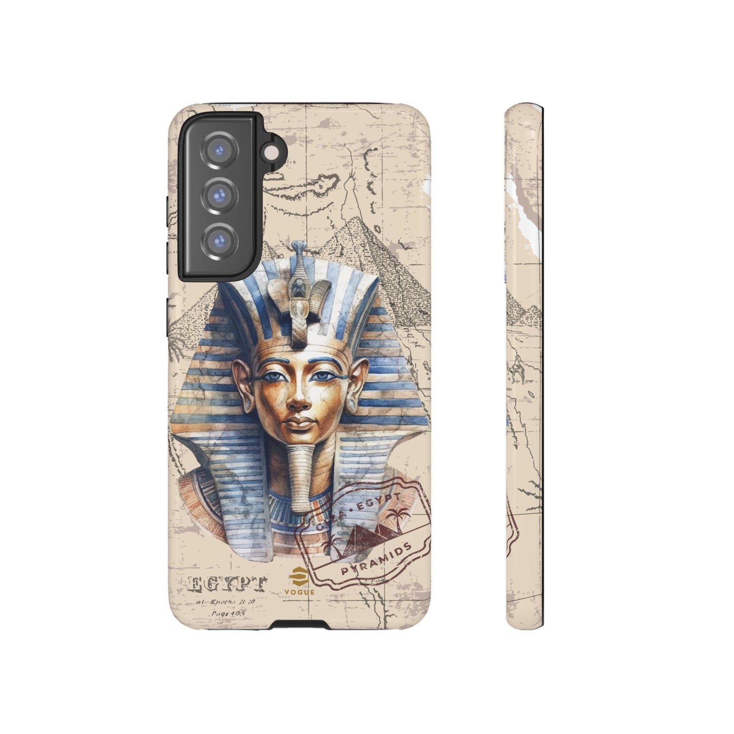 Funda para teléfono Samsung Galaxy con diseño de faraón egipcio